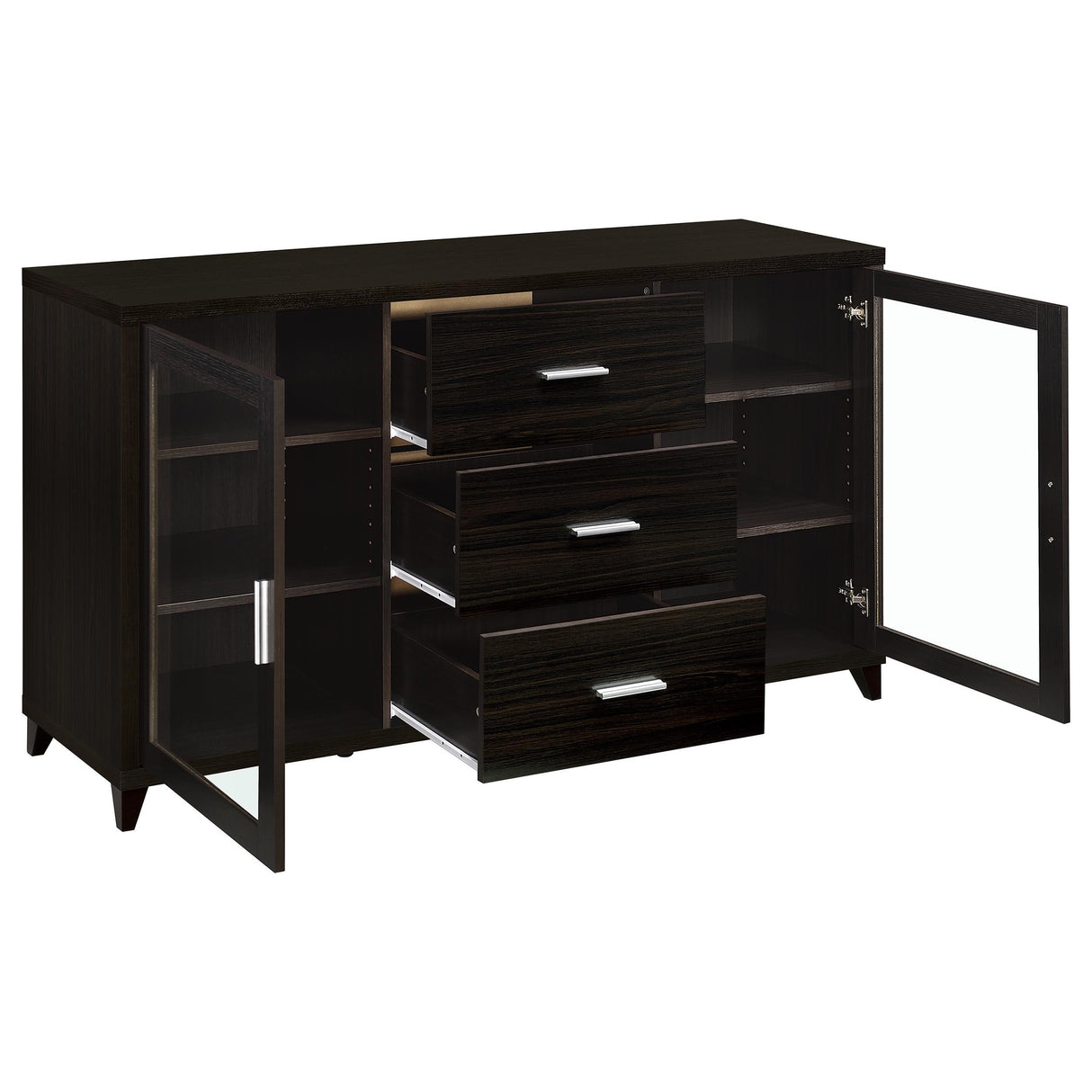 Coaster Furniture Lewes 700881 2-door Engineered Wood 60" TV Stand - Cappuccino IMAGE 2