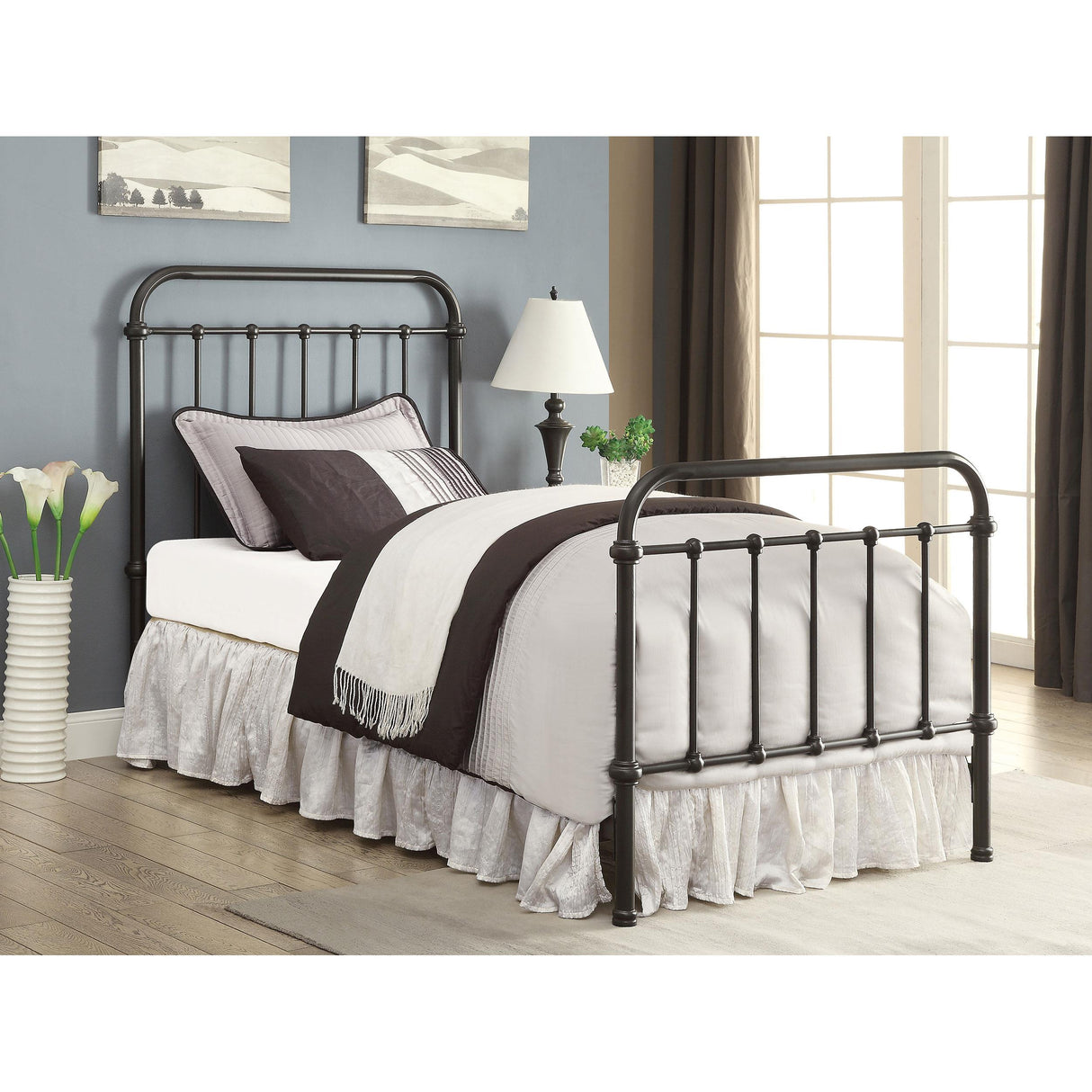 Coaster Furniture Livingston 300399T Metal Twin Open Frame Bed - Dark Bronze IMAGE 8