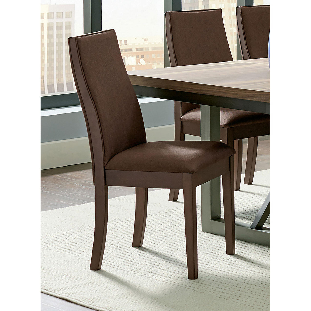 Coaster Furniture Spring Creek 106582 Upholstered Dining Chair - Chocolate (Set of 2) IMAGE 2