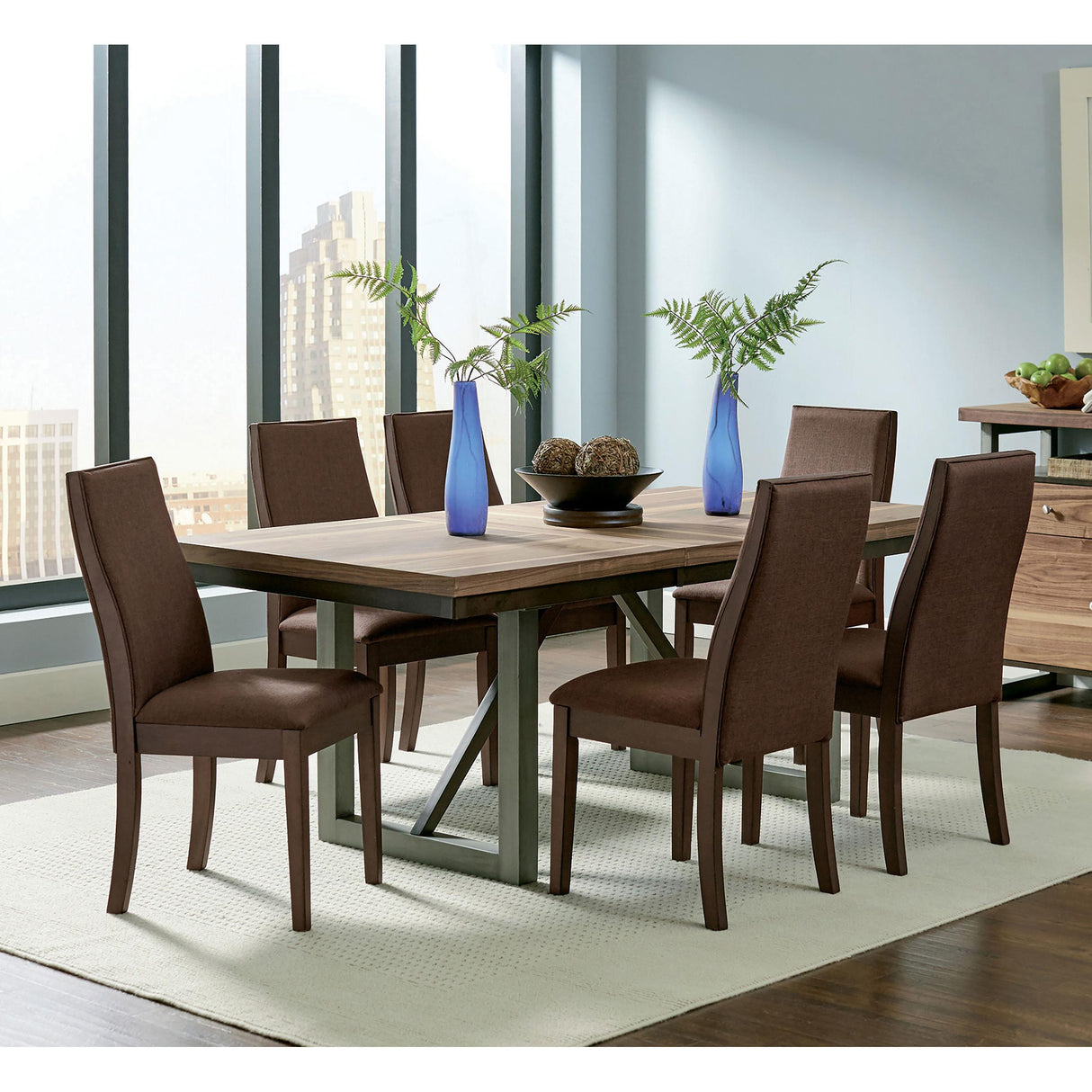 Coaster Furniture Spring Creek 106582 Upholstered Dining Chair - Chocolate (Set of 2) IMAGE 4