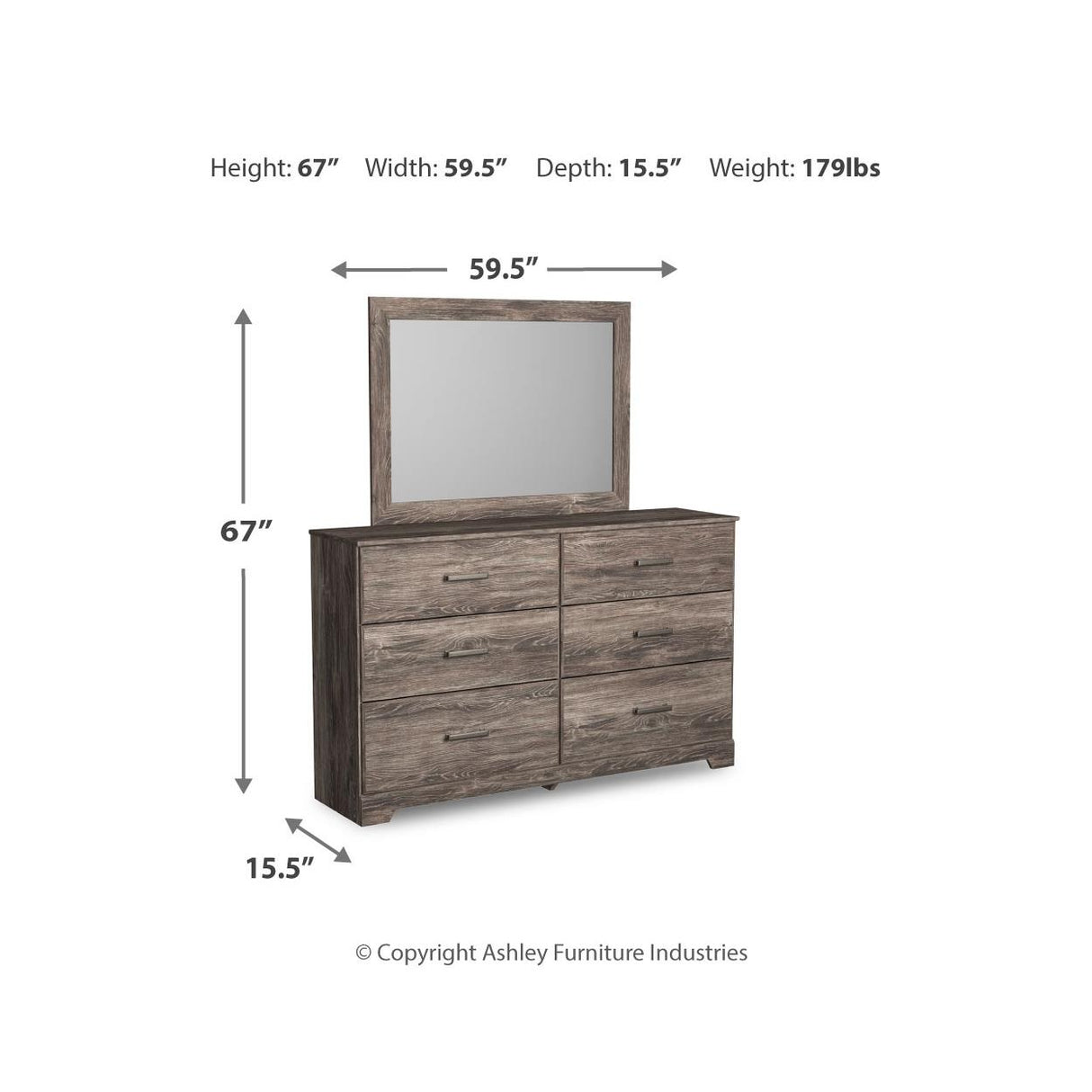 Signature Design by Ashley Ralinksi B2587B9 5 pc Full Panel Bedroom Set IMAGE 12