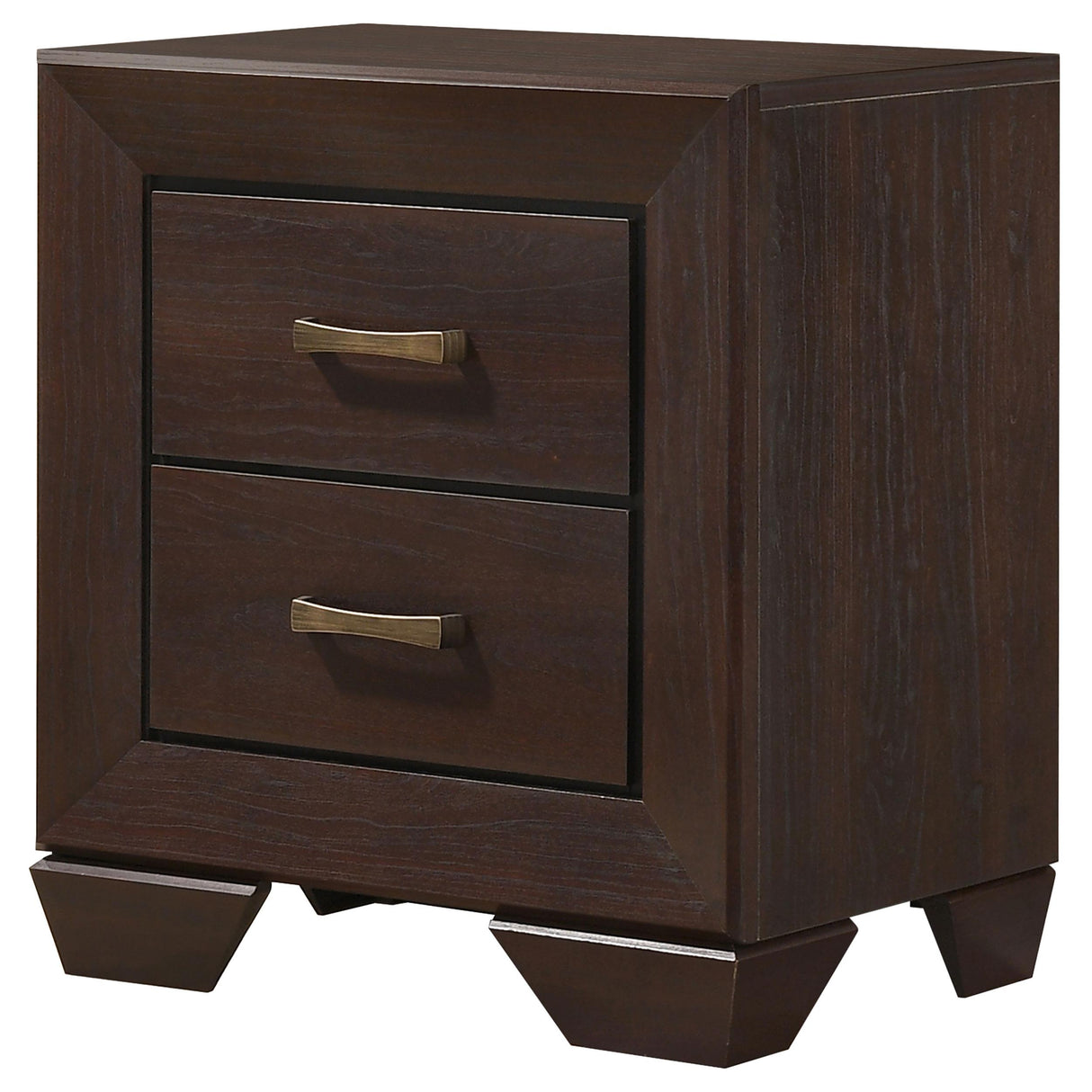 Coaster Furniture Kauffman 204392 2-Drawer Nightstand - Dark Cocoa IMAGE 3