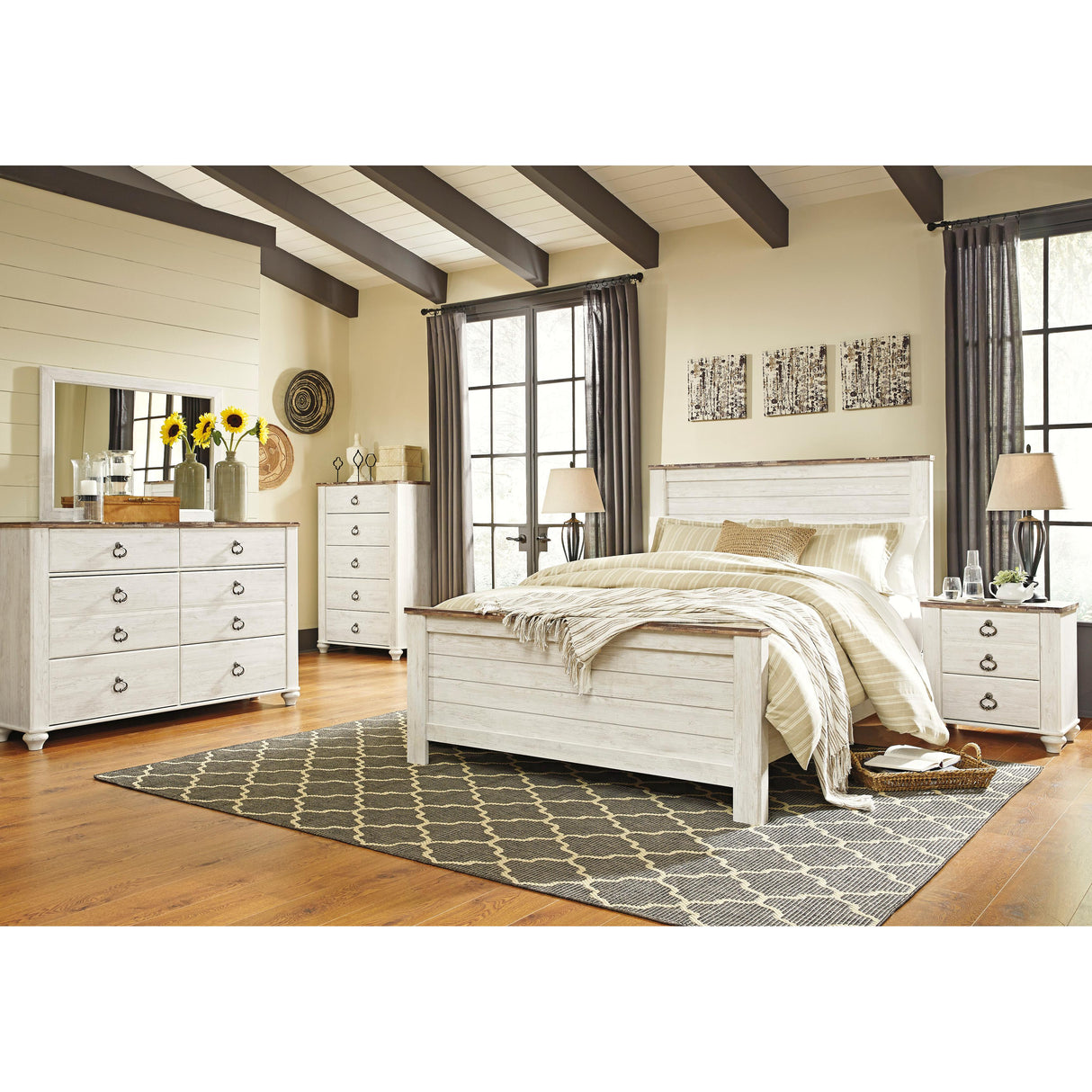 Signature Design by Ashley Willowton Queen Panel Bed B267-57/B267-54/B267-98 IMAGE 7