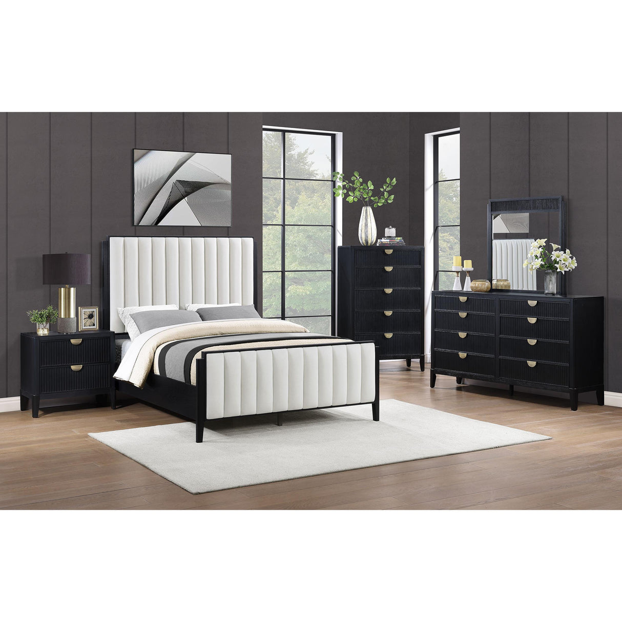 Coaster Furniture Brookmead 224710KW-S5 7 pc California King Upholstered Bedroom Set IMAGE 1