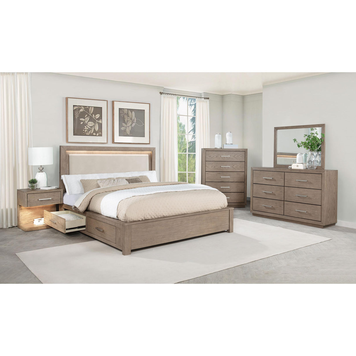 Coaster Furniture Kenora 224850KW-S5 7 pc California King Storage Bedroom Set IMAGE 1