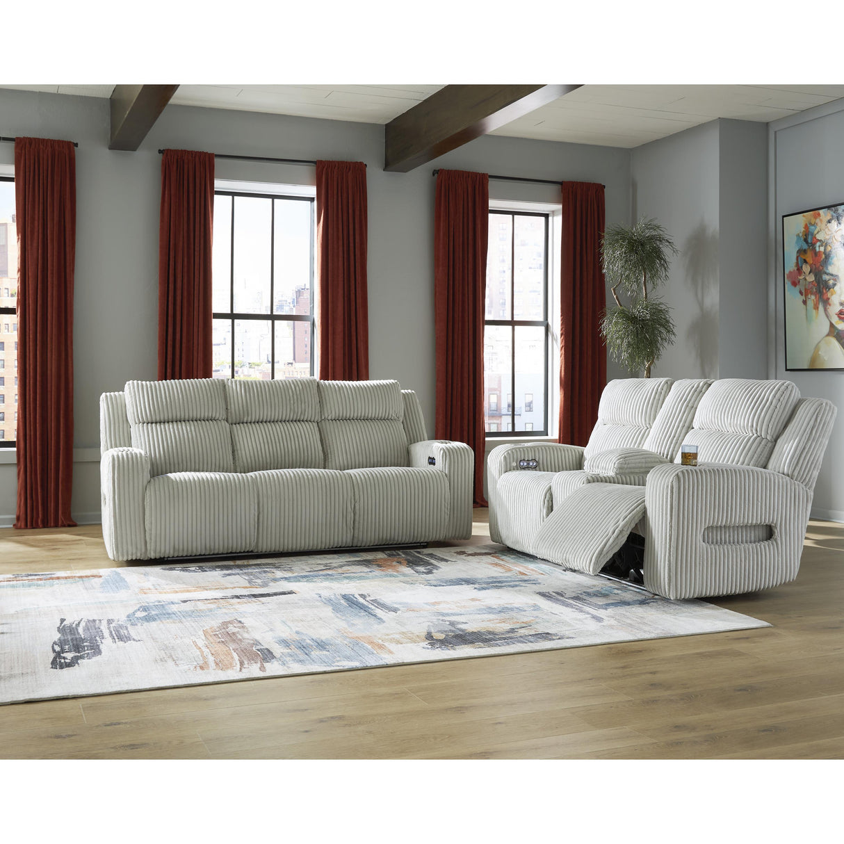 Signature Design by Ashley Forest Lake PC64203 2 pc Power Reclining Living Room Set IMAGE 3