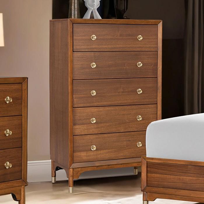 Furniture of America Hepburne FM74000WN-Q-ST-5PC-C 7 pc Queen Storage Bedroom Set IMAGE 5