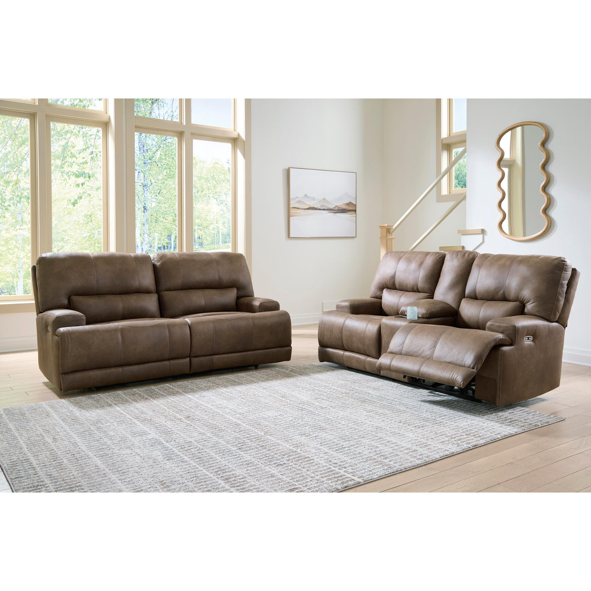 Signature Design by Ashley Beckley Place PC91802 2 pc Power Reclining Living Room Set IMAGE 2