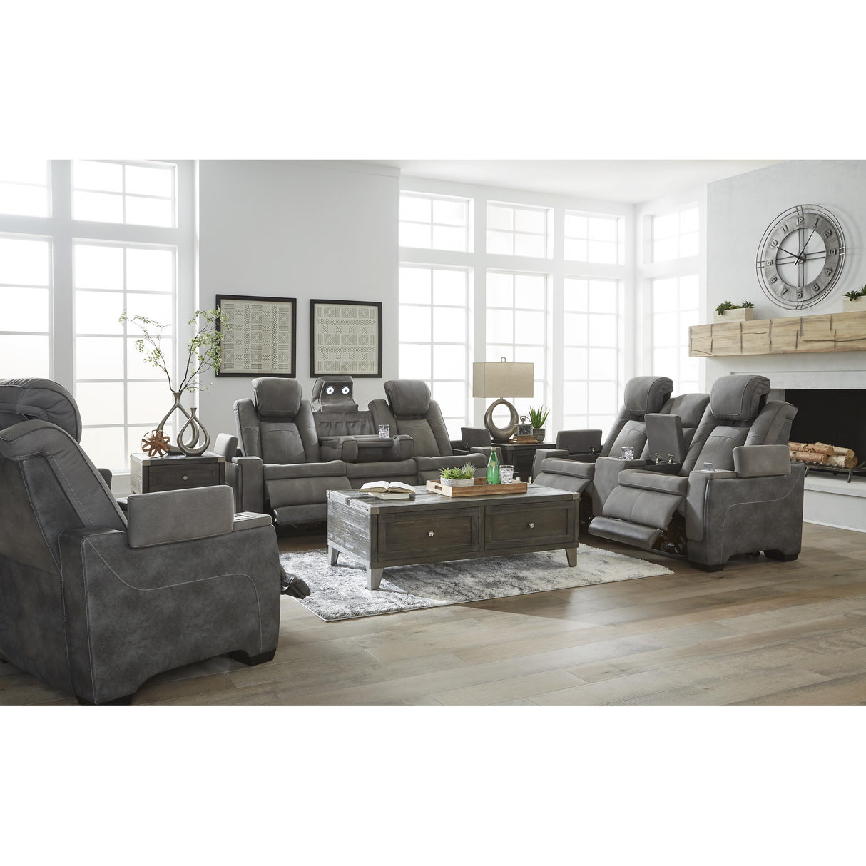 Signature Design by Ashley Next-Gen Durapella 22004U2 3 pc Power Reclining Living Room Set IMAGE 2