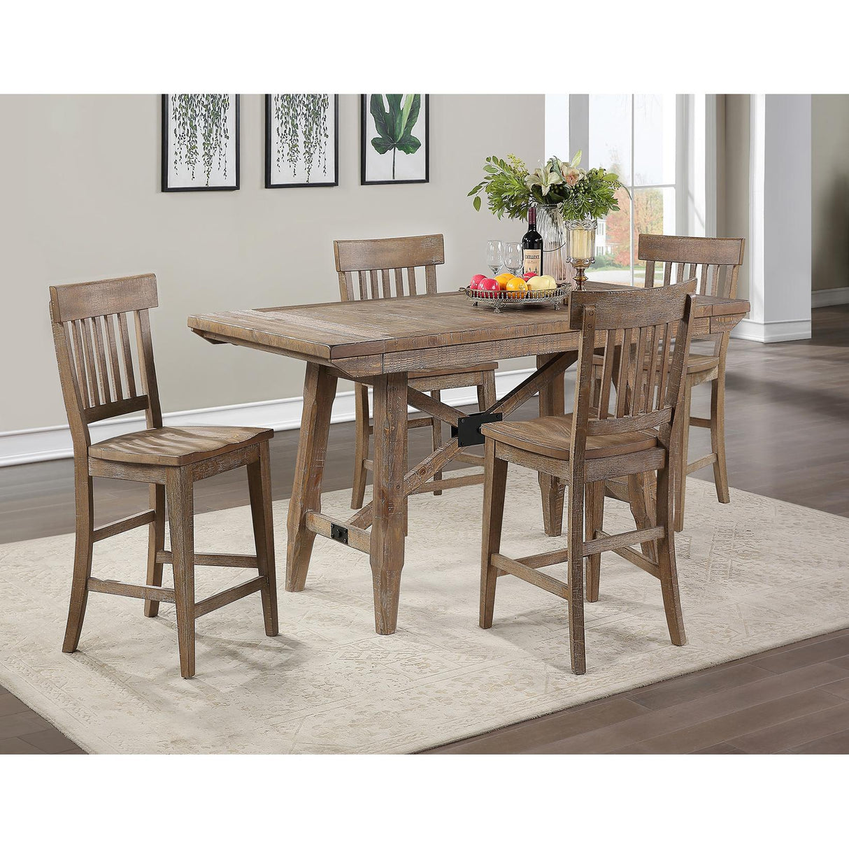 Steve Silver Furniture Riverdale RV500C5PC 5 pc Counter Height Dining Set IMAGE 1