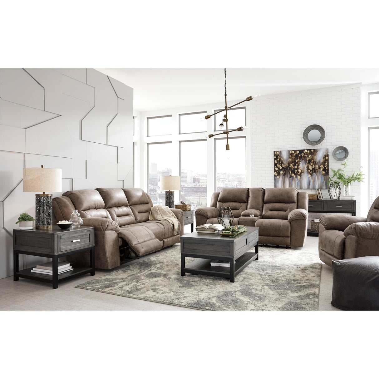 Signature Design by Ashley Stoneland 39905U5 3 pc Power Reclining Living Room Set IMAGE 1