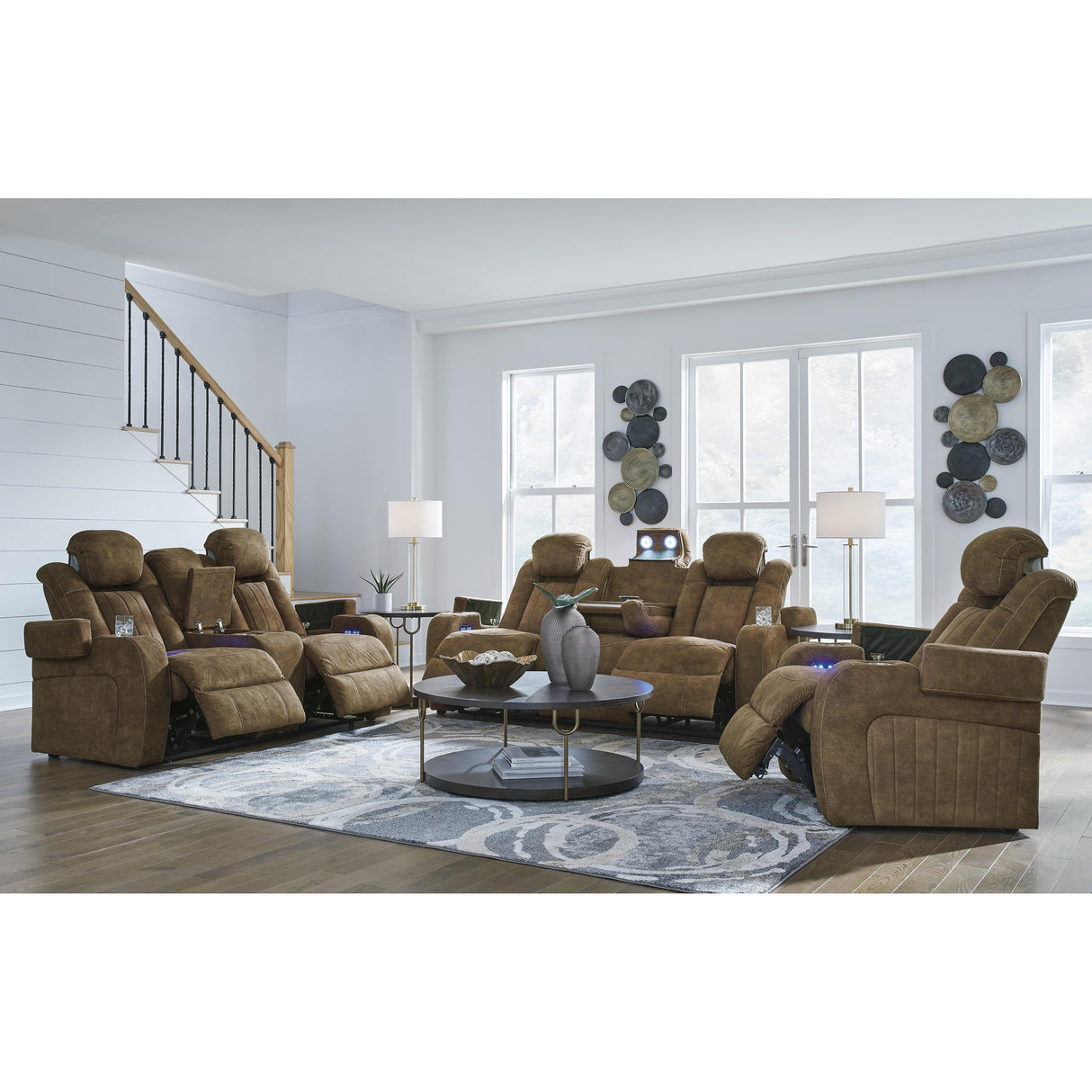 Signature Design by Ashley Wolfridge 60703U2 3 pc Power Reclining Living Room Set IMAGE 1