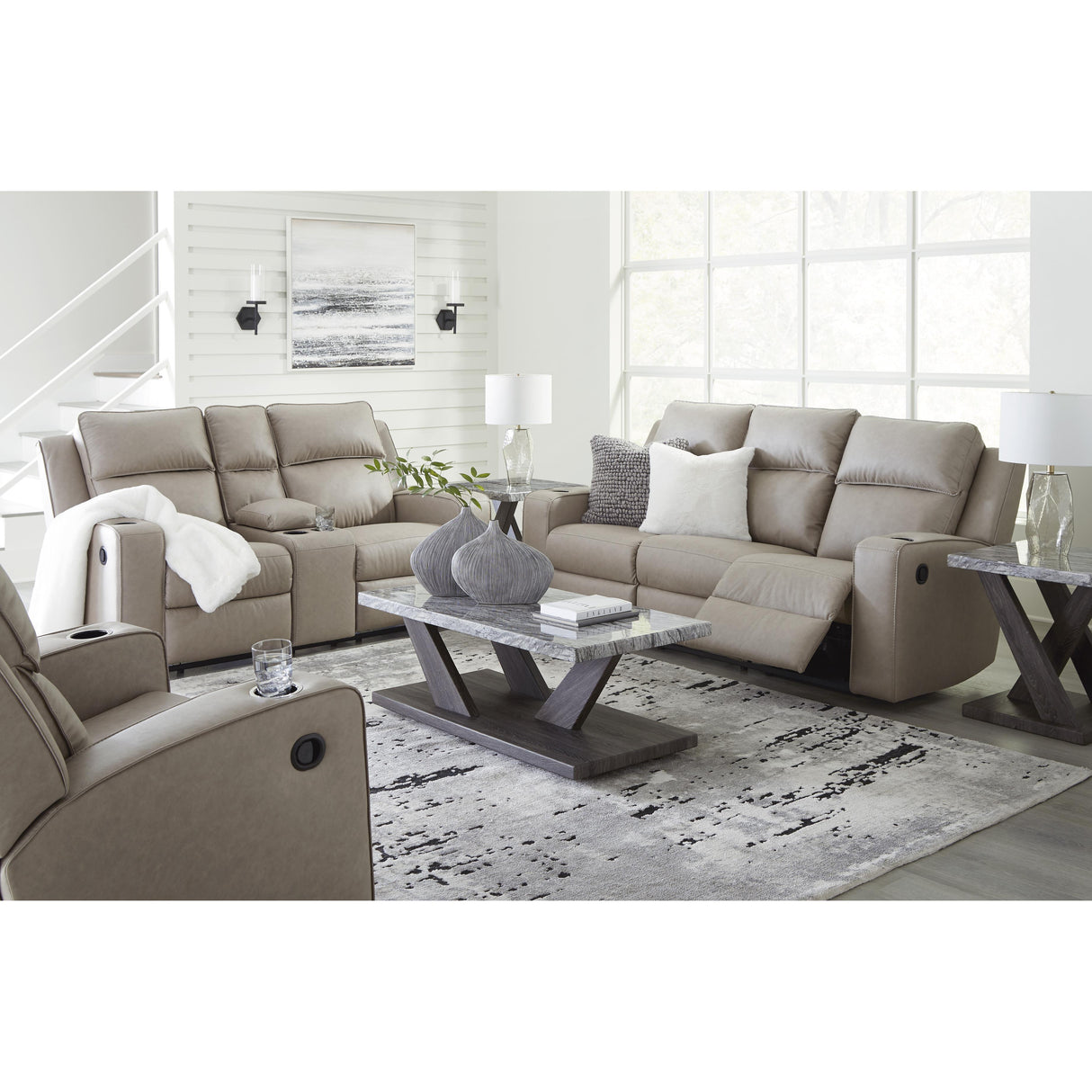 Signature Design by Ashley Lavenhorne 63307U2 3 pc Reclining Living Room Set IMAGE 1