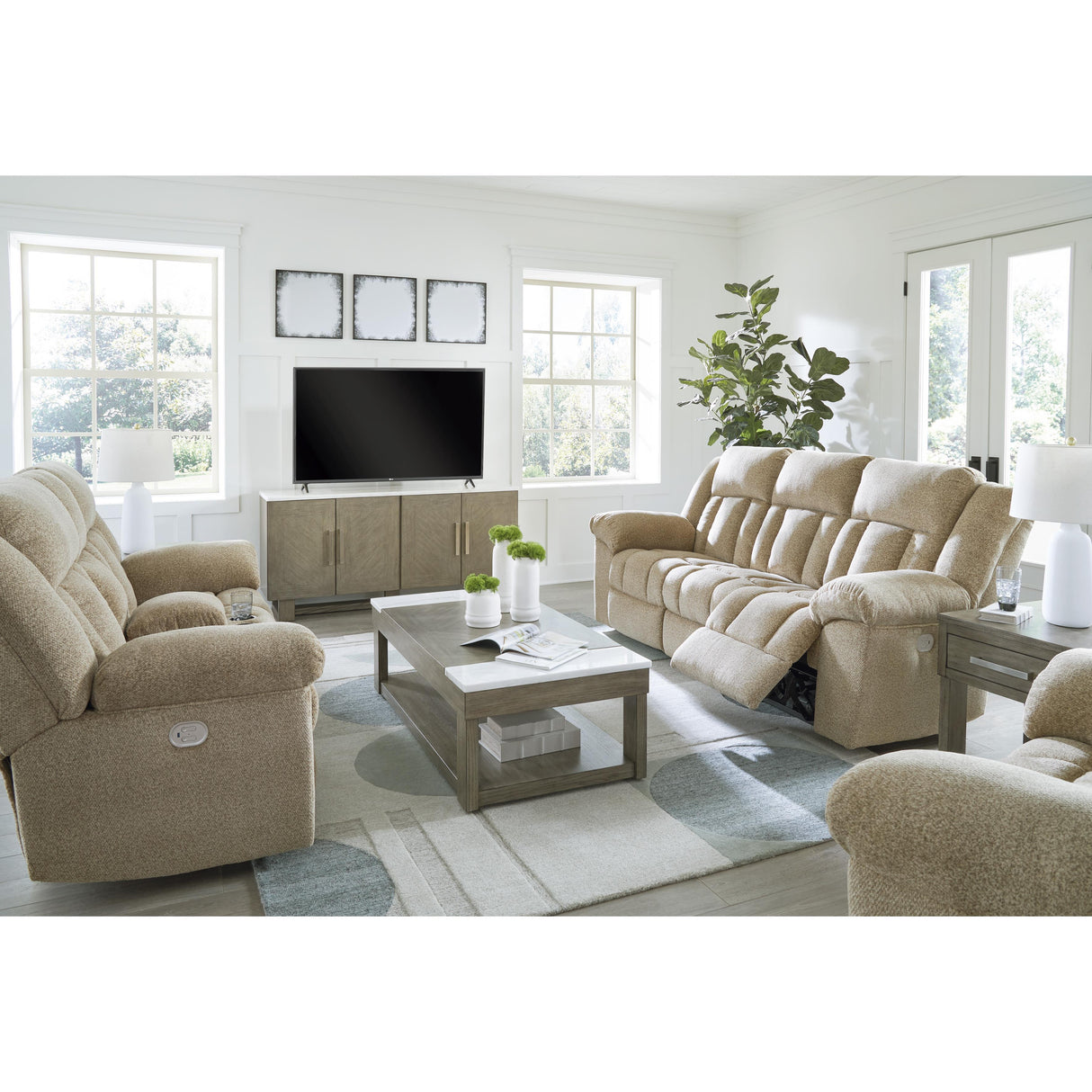 Signature Design by Ashley Tip-Off 69305U2 3 pc Power Reclining Living Room Set IMAGE 3
