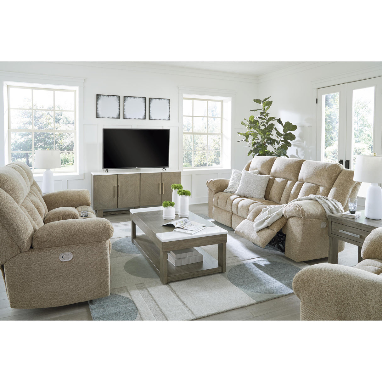 Signature Design by Ashley Tip-Off 69305U2 3 pc Power Reclining Living Room Set IMAGE 4