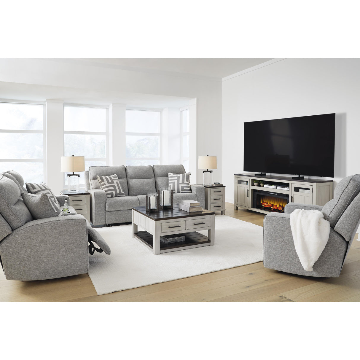 Signature Design by Ashley Biscoe 90503U2 3 pc Power Reclining Living Room Set IMAGE 2