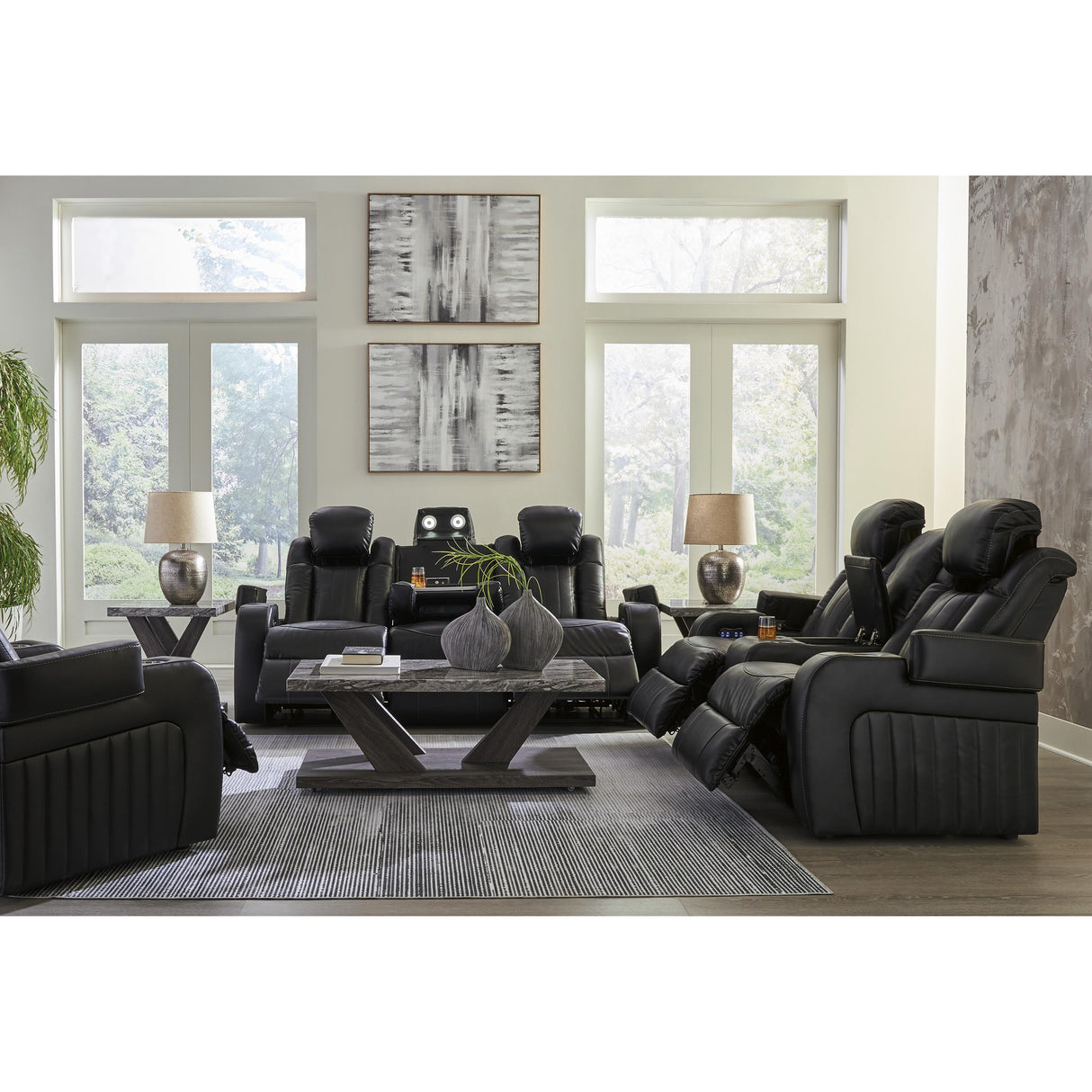 Signature Design by Ashley Caveman 90703U2 3 pc Power Reclining Living Room Set IMAGE 2
