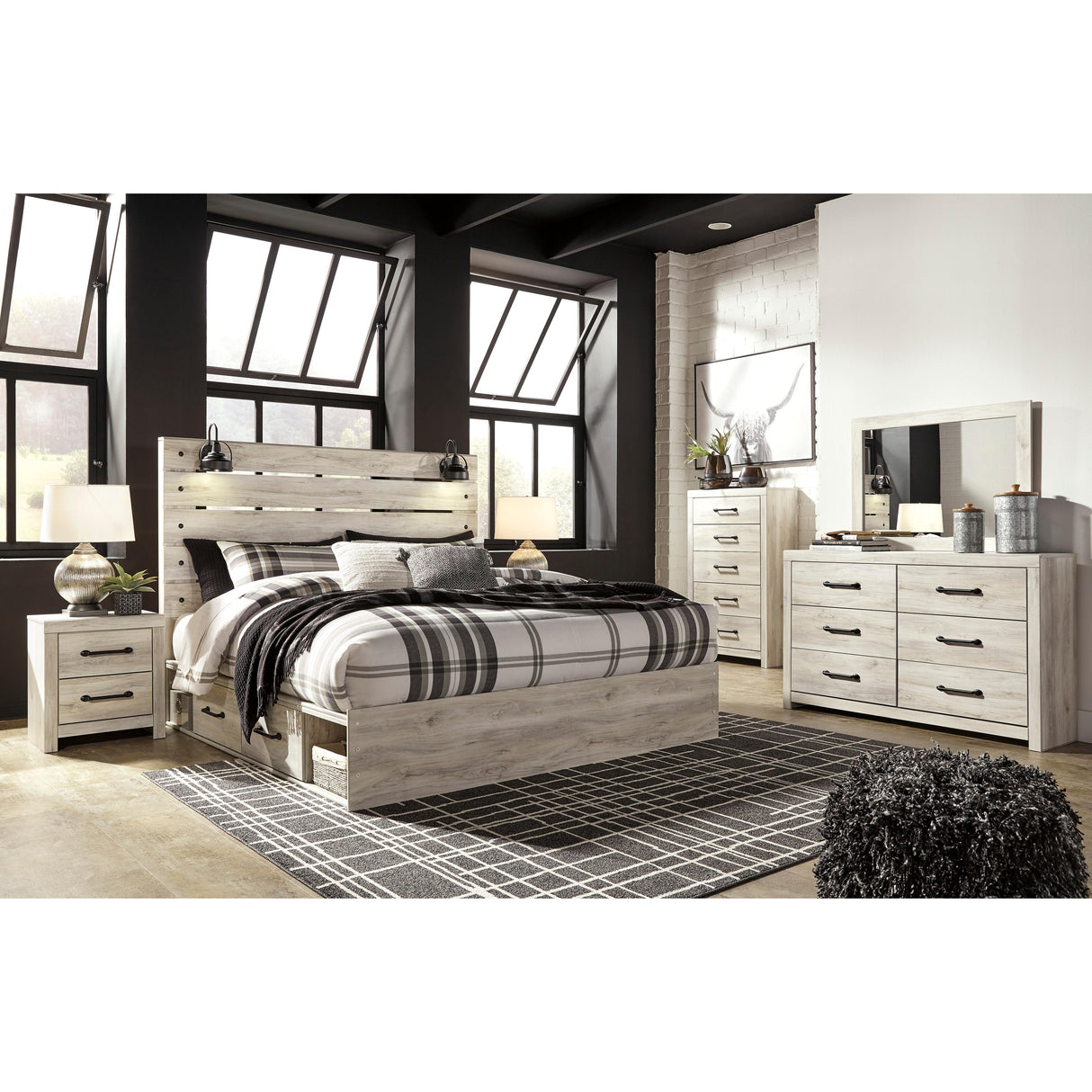 Signature Design by Ashley Cambeck B192B110 7 pc King Panel Storage Bedroom Set IMAGE 1