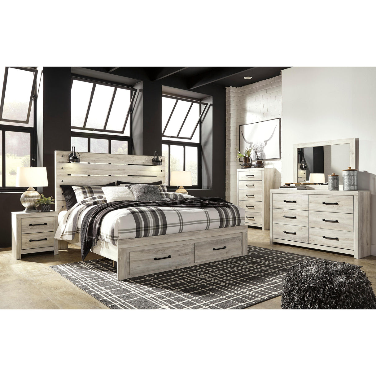 Signature Design by Ashley Cambeck B192B127 6 pc King Panel Storage Bedroom Set IMAGE 1
