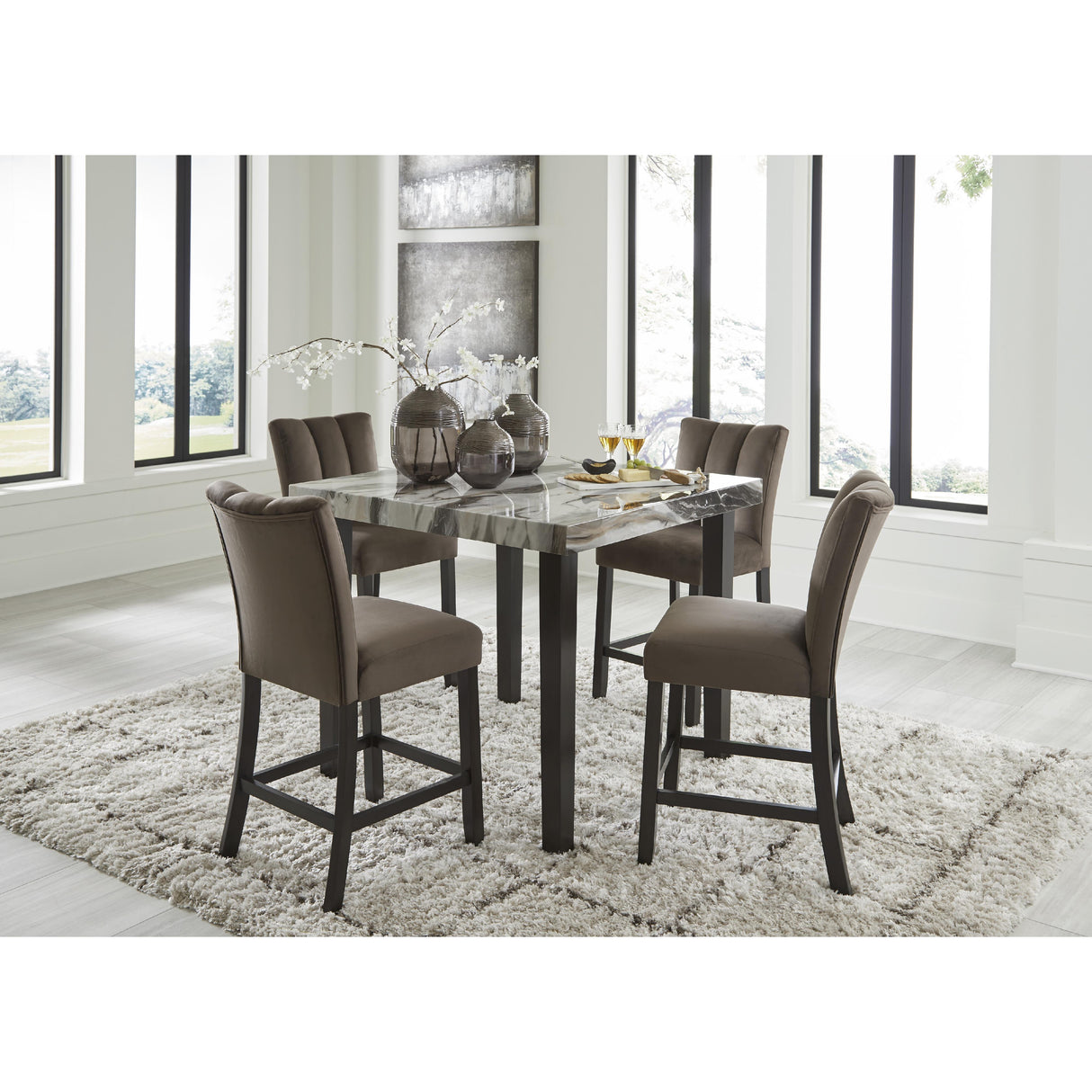 Signature Design by Ashley Jeshina PCD581 5 pc Counter Height Dining Set IMAGE 1