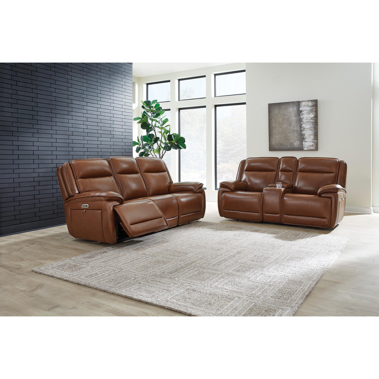 Signature Design by Ashley Healy Pier U11204U1 2 pc Power Reclining Living Room Set IMAGE 2