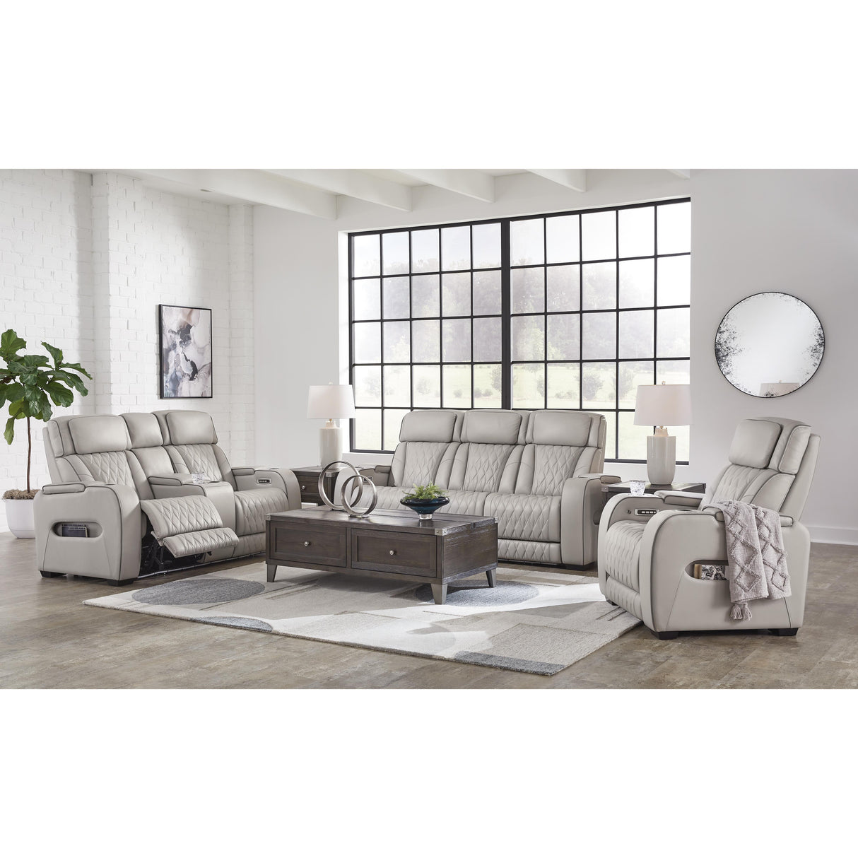 Signature Design by Ashley Boyington U27105U2 3 pc Power Reclining Living Room Set IMAGE 1