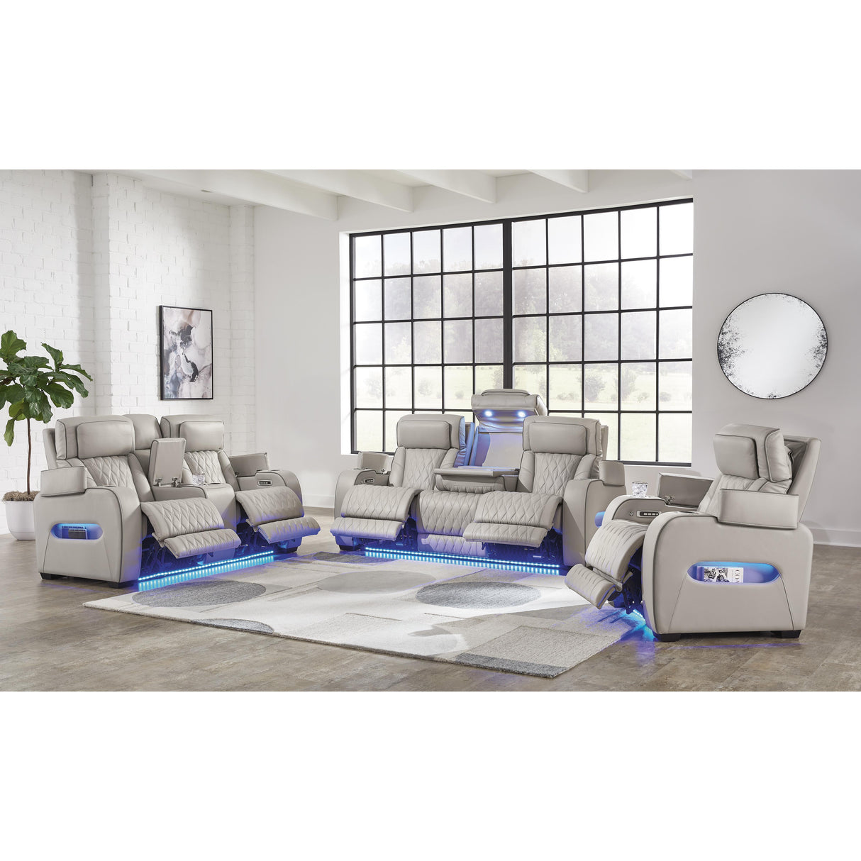 Signature Design by Ashley Boyington U27105U2 3 pc Power Reclining Living Room Set IMAGE 3