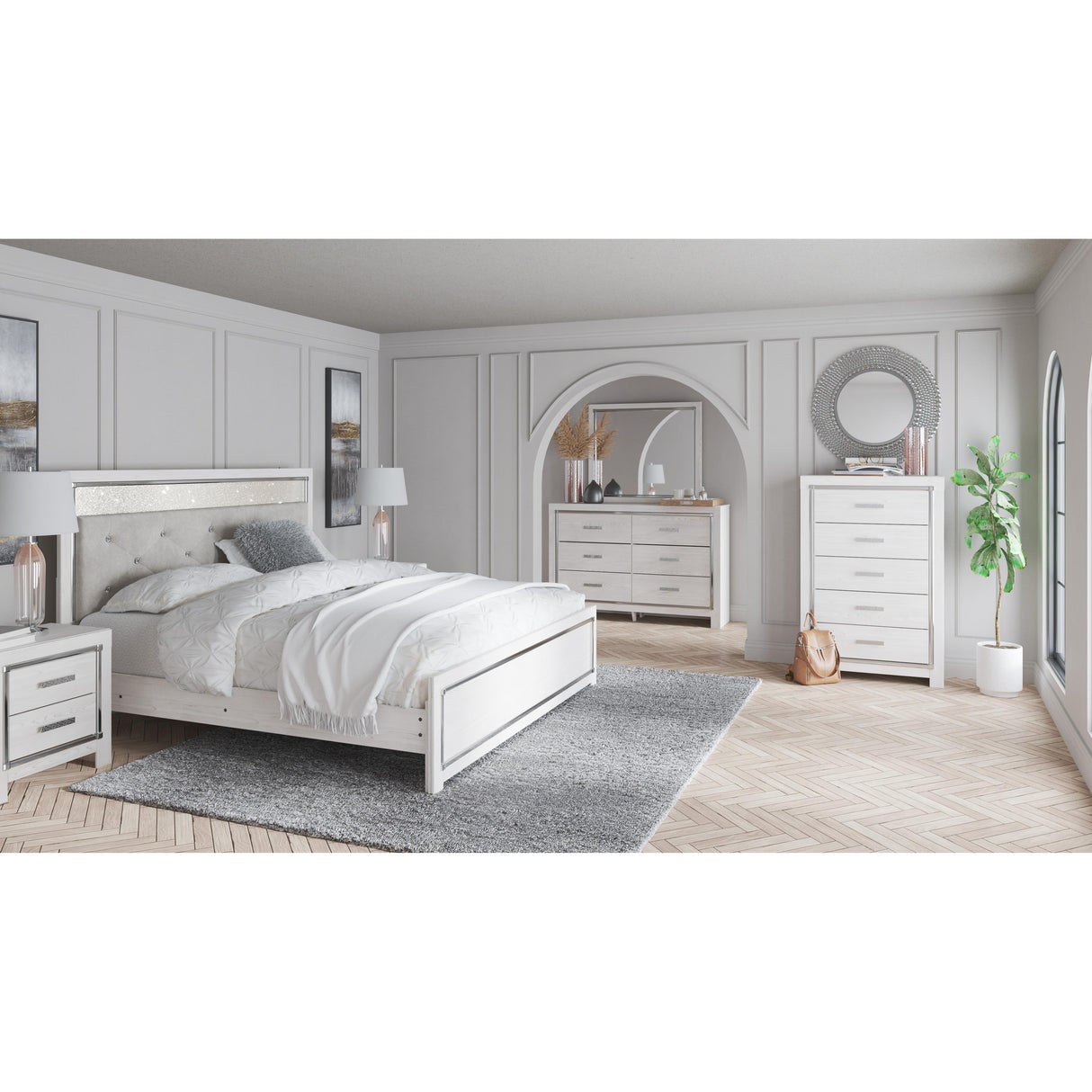 Signature Design by Ashley Altyra B2640B59 7 pc King Panel Bedroom Set IMAGE 1