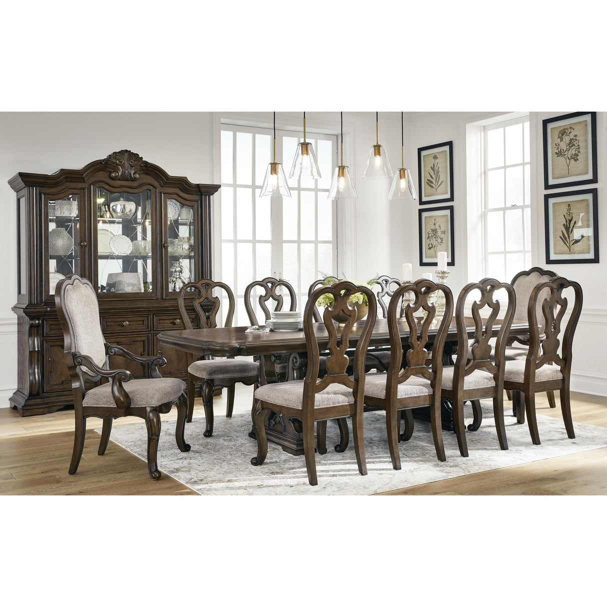 Signature Design by Ashley Maylee D947D14 11 pc Dining Set IMAGE 2