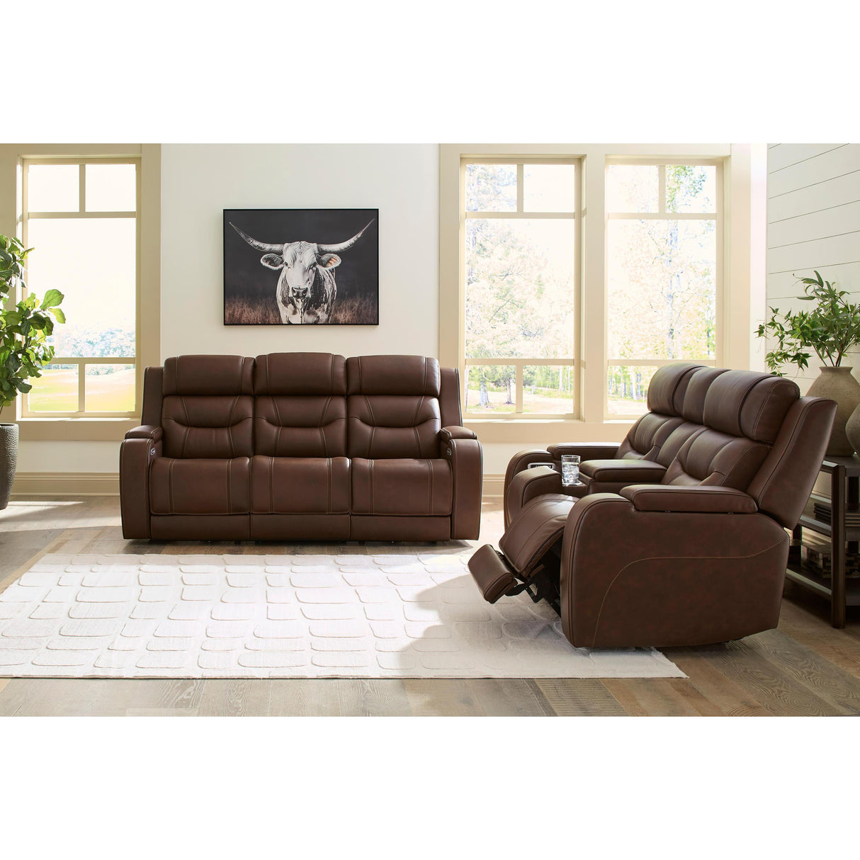 Signature Design by Ashley Knightington PCU11602 2 pc Power Reclining Living Room Set IMAGE 2