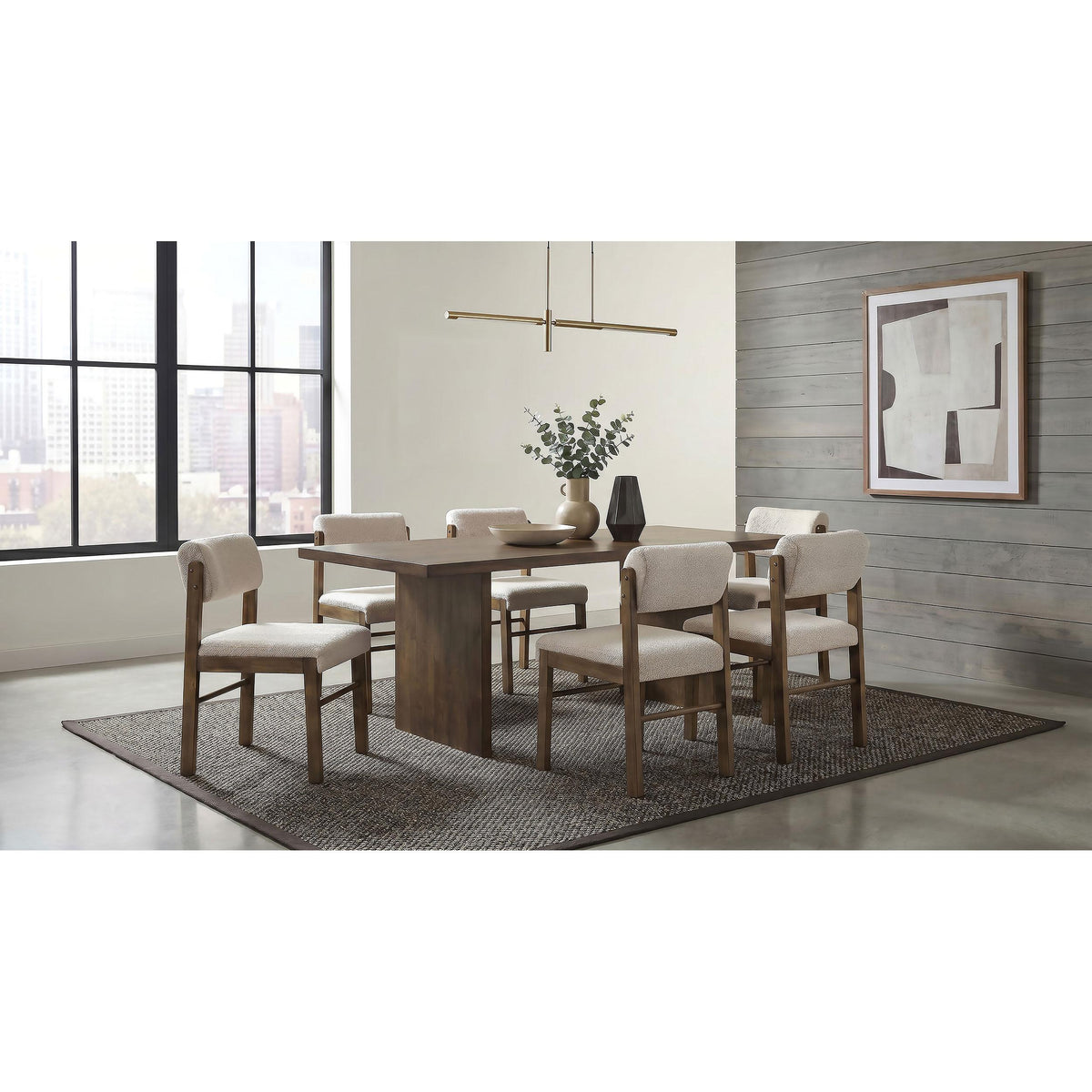 Coaster Furniture Decker 193951WAL-S7B 7 pc Dining Set IMAGE 1