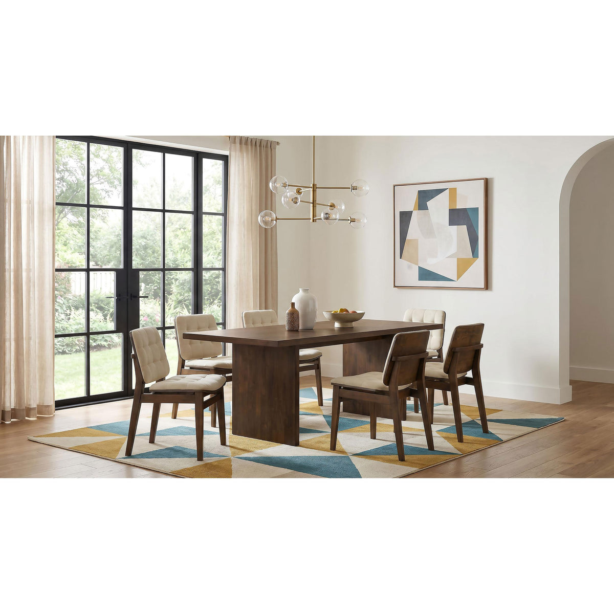 Coaster Furniture Decker 193951WAL-S7D 7 pc Dining Set IMAGE 1