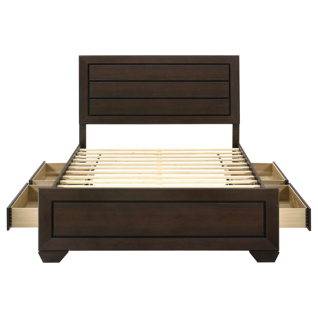 Coaster Furniture Kauffman 204390Q Wood Queen Storage Panel Bed - Dark Cocoa IMAGE 6