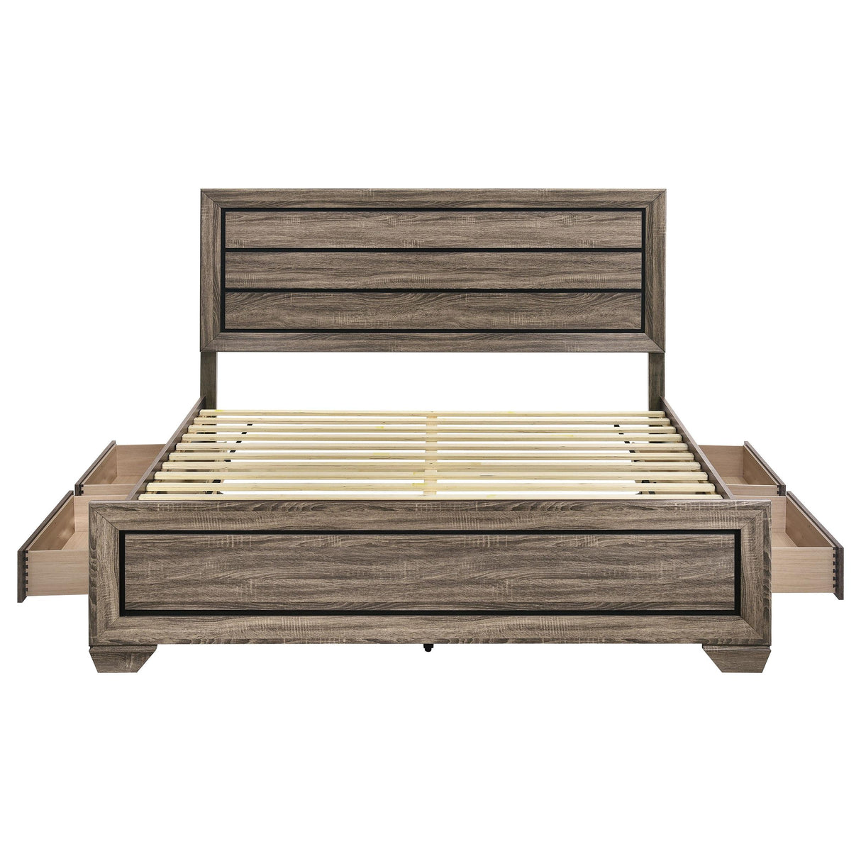 Coaster Furniture Kauffman 204190KE Wood Eastern King Storage Panel Bed - Washed Taupe IMAGE 6
