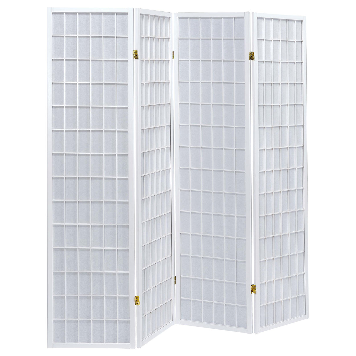 Coaster Furniture Roberto 902626 4-Panel Room Divider Folding Shoji Screen - White IMAGE 1