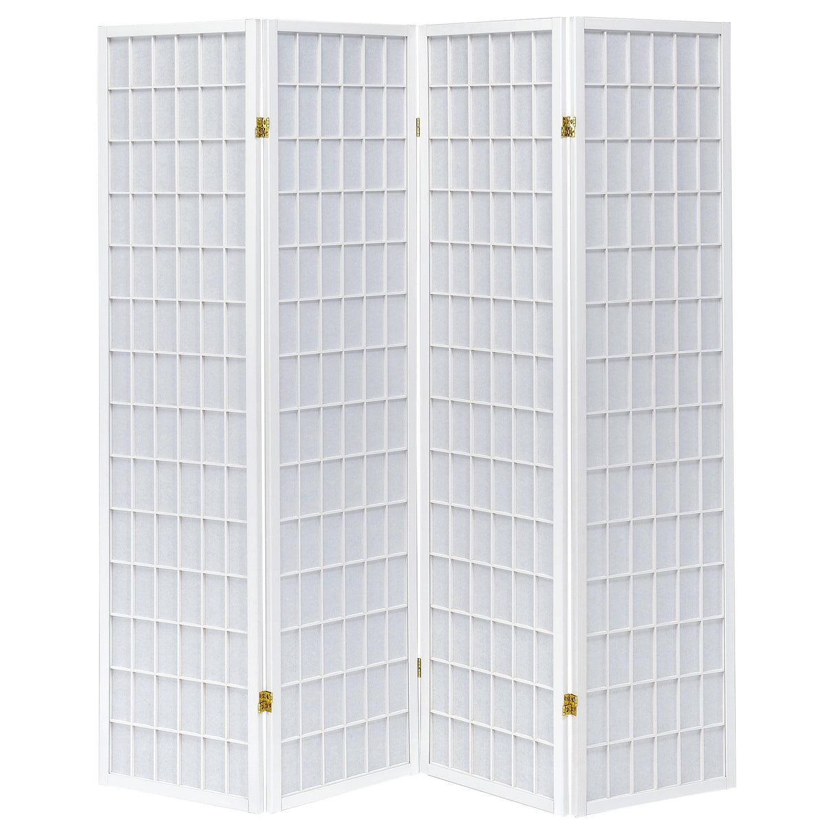 Coaster Furniture Roberto 902626 4-Panel Room Divider Folding Shoji Screen - White IMAGE 2