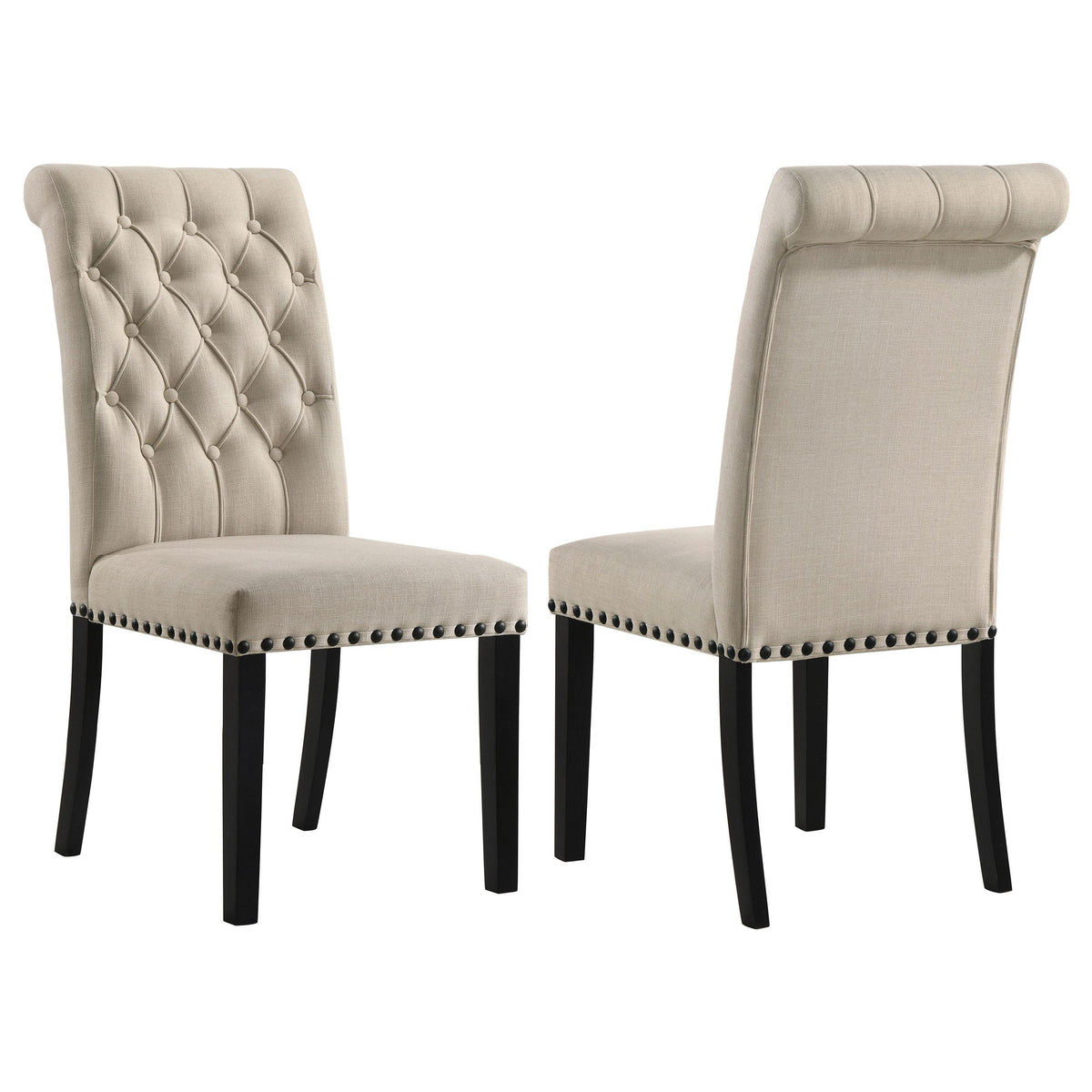 Coaster Furniture Alana 190162 Fabric Upholstered Dining Side Chair - Beige (Set of 2) IMAGE 1
