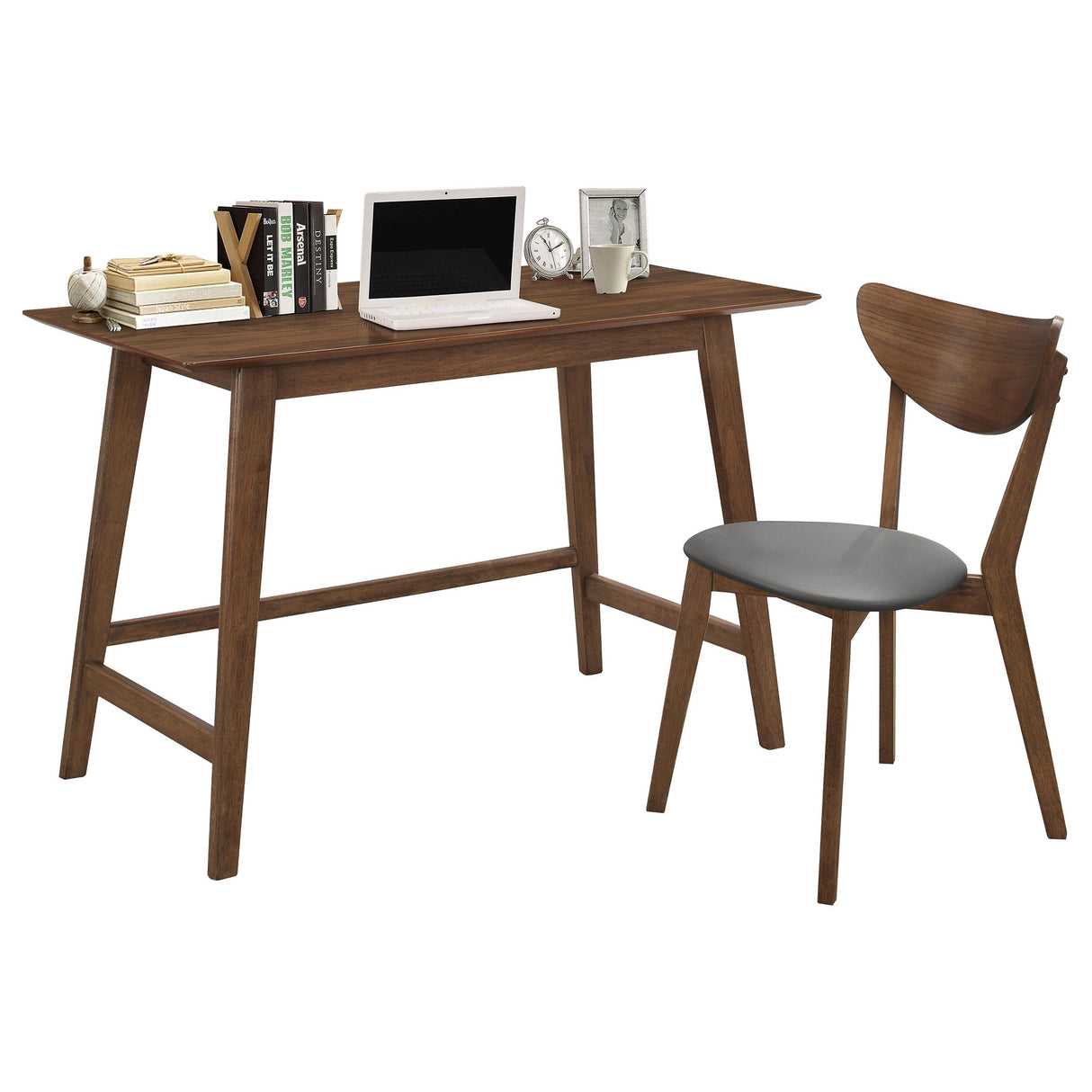 Coaster Furniture Karri 801095 2-piece Home Office Computer Desk and Chair Set - Walnut IMAGE 1