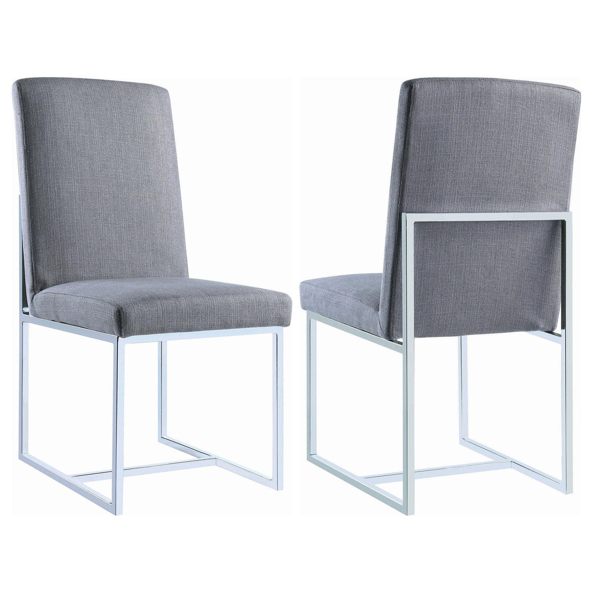 Coaster Furniture Mackinnon 107143 Upholstered Dining Side Chair - Grey (Set of 2) IMAGE 1
