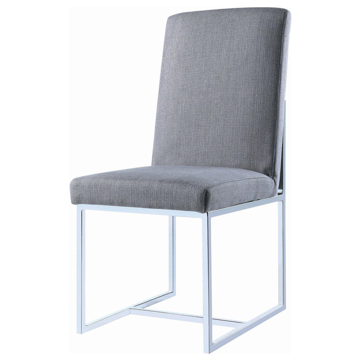 Coaster Furniture Mackinnon 107143 Upholstered Dining Side Chair - Grey (Set of 2) IMAGE 4