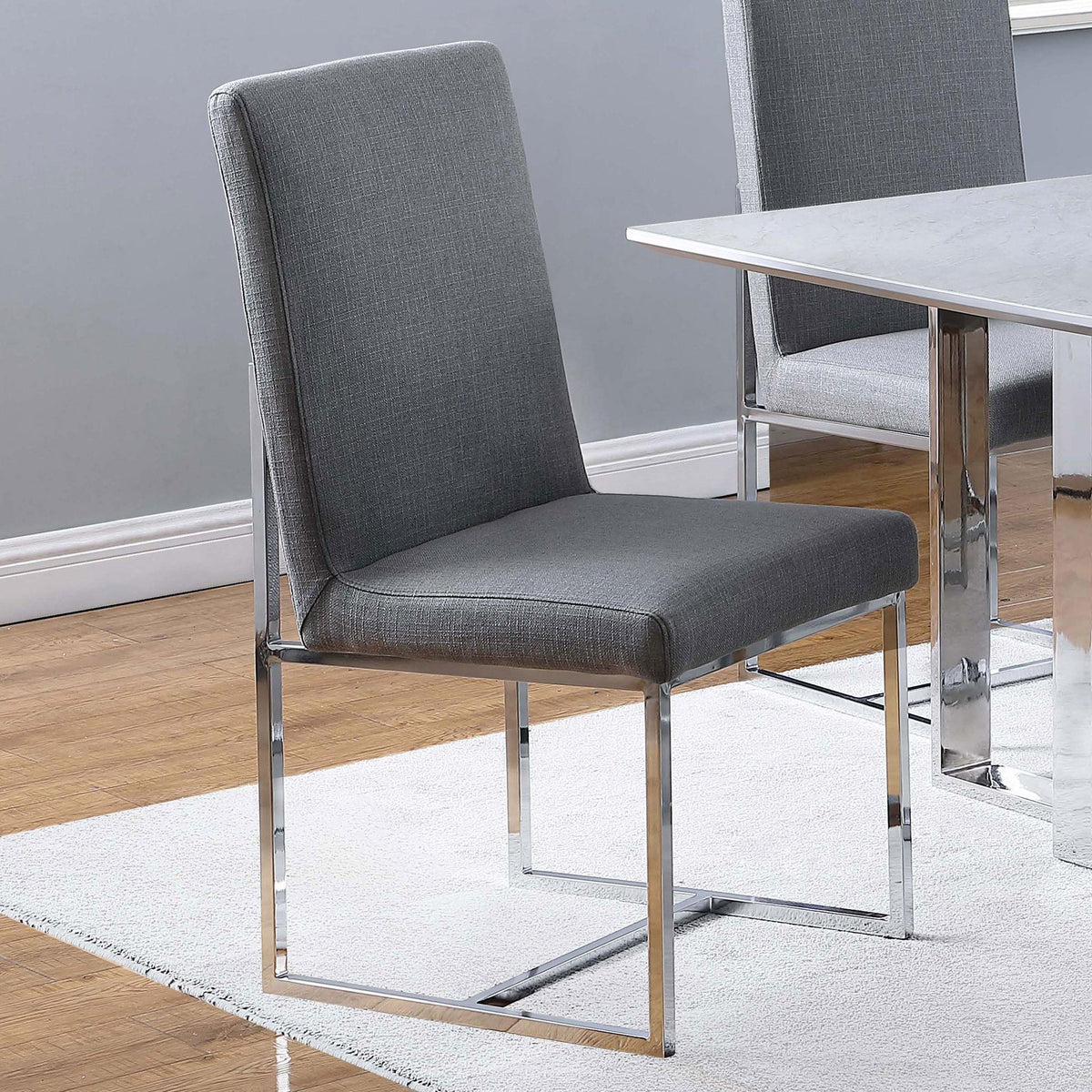 Coaster Furniture Mackinnon 107143 Upholstered Dining Side Chair - Grey (Set of 2) IMAGE 9
