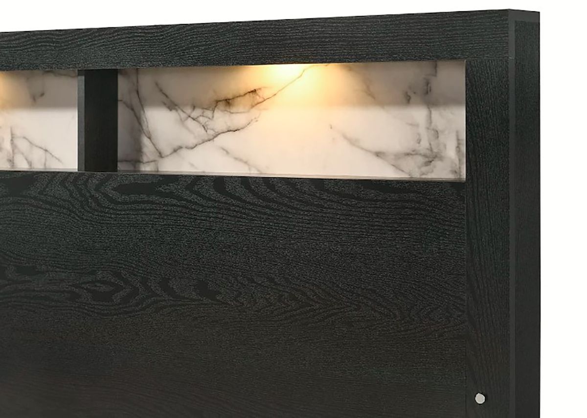 Crown Mark Furniture Cadence King Panel Bed in Black