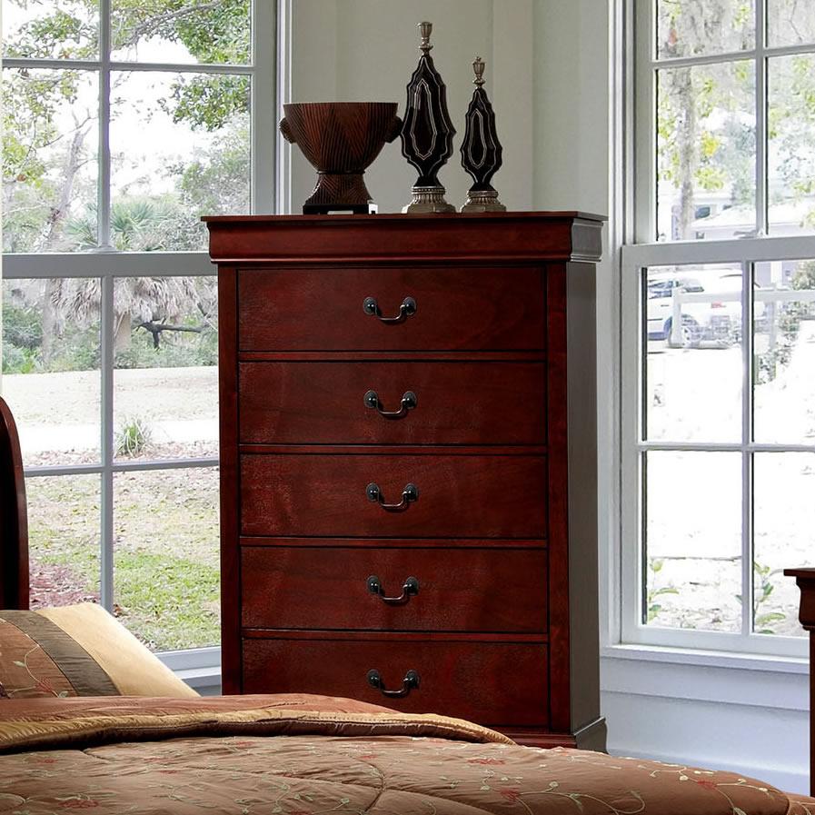 Furniture of America Louis Philippe III 5-Drawer Chest CM7866CH-C IMAGE 1