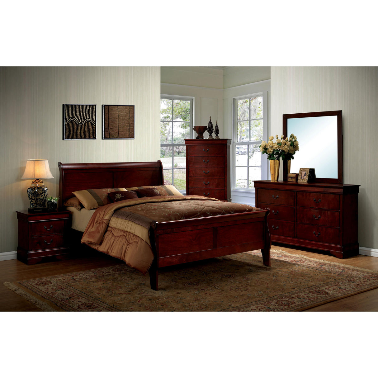Furniture of America Louis Philippe III 5-Drawer Chest CM7866CH-C IMAGE 2