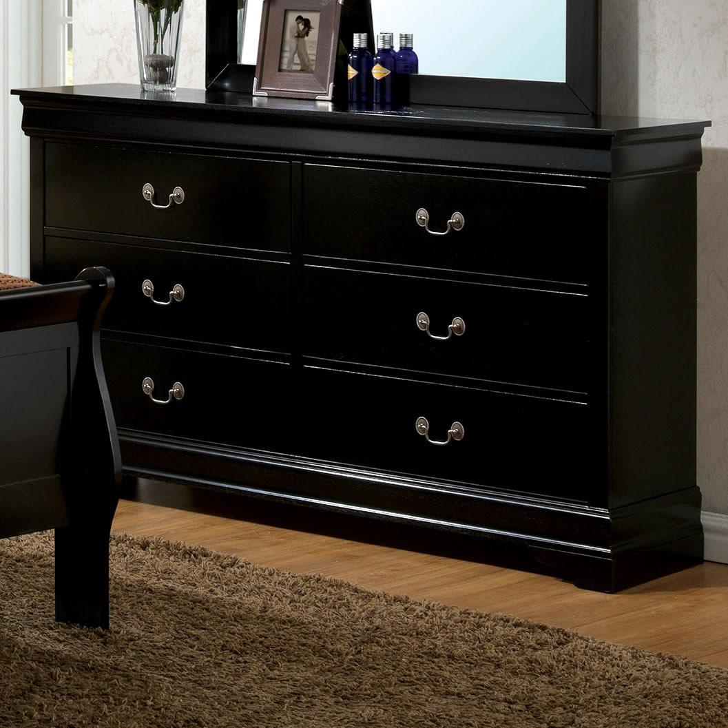 Furniture of America Louis Philippe III 6-Drawer Dresser CM7866BK-D IMAGE 1