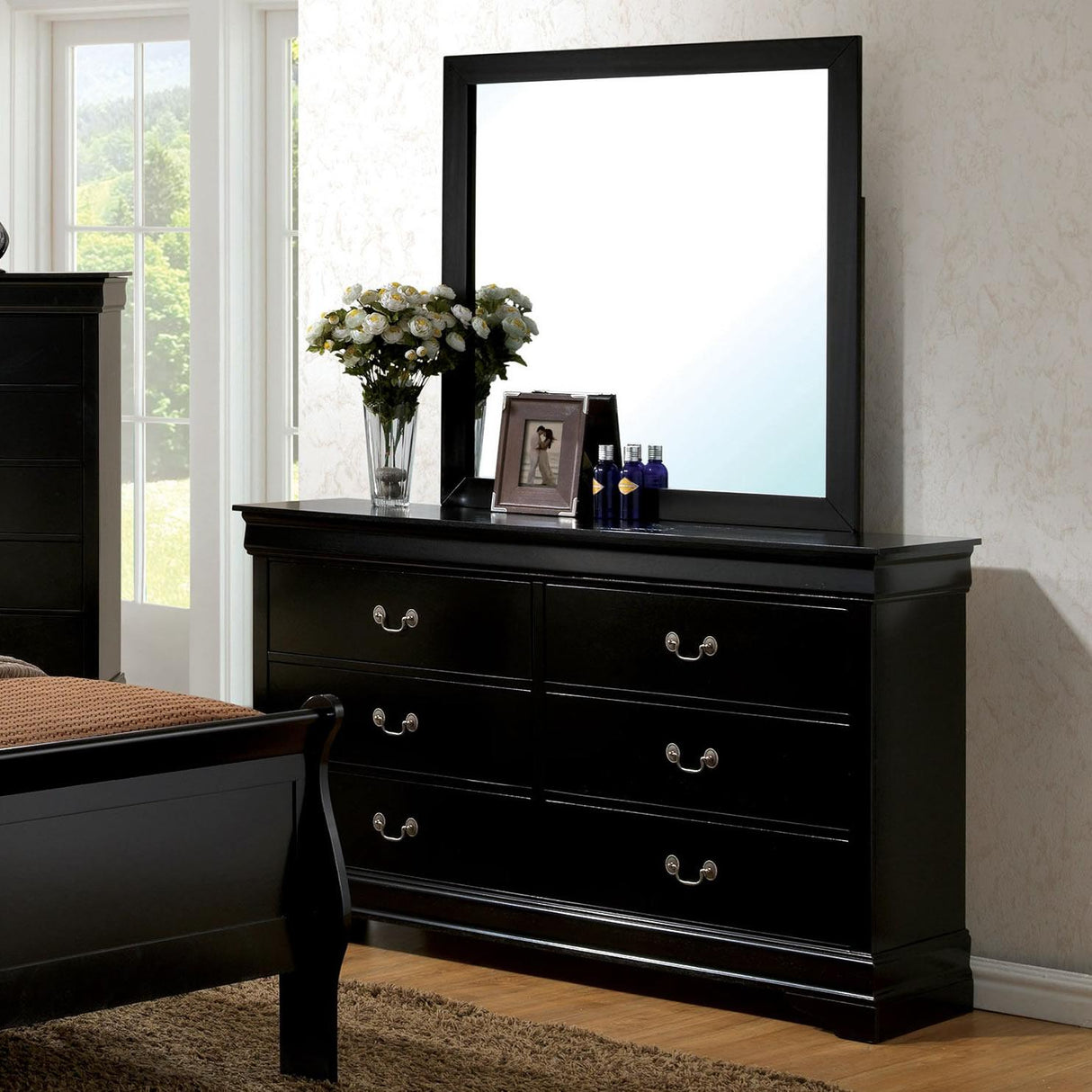 Furniture of America Louis Philippe III 6-Drawer Dresser CM7866BK-D IMAGE 2