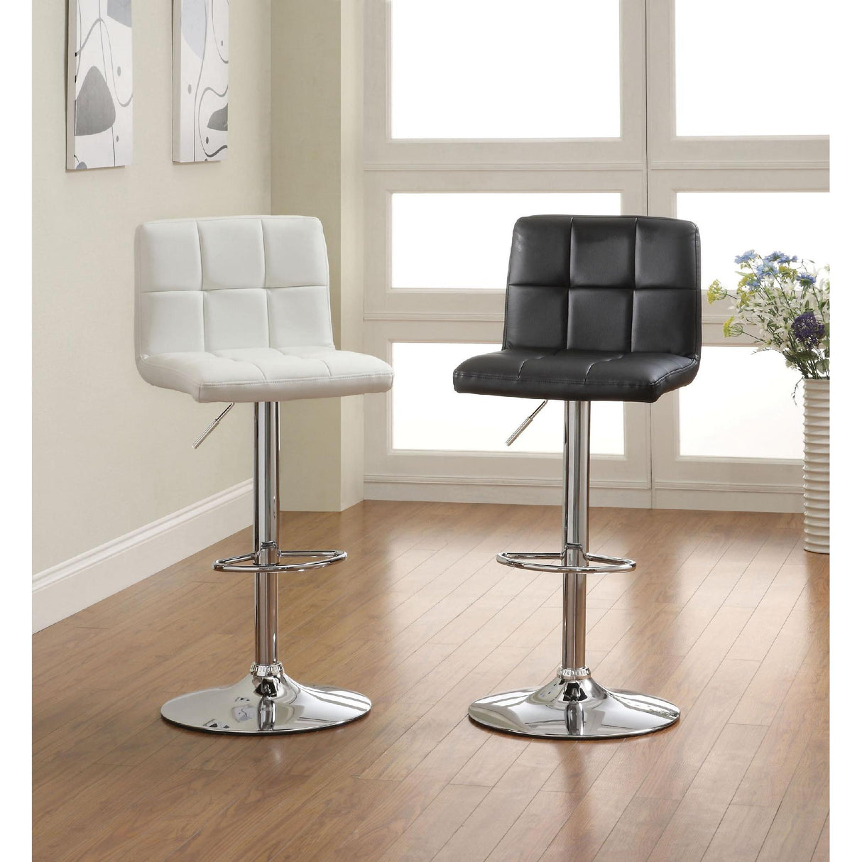 Furniture of America Komoe Adjustable Height Stool CM-BR6904BK IMAGE 2