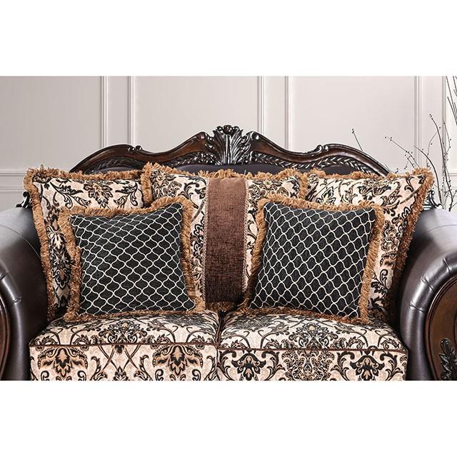 Furniture of America Jamael Stationary Fabric and Leather Look Sofa SM6405-SF IMAGE 5