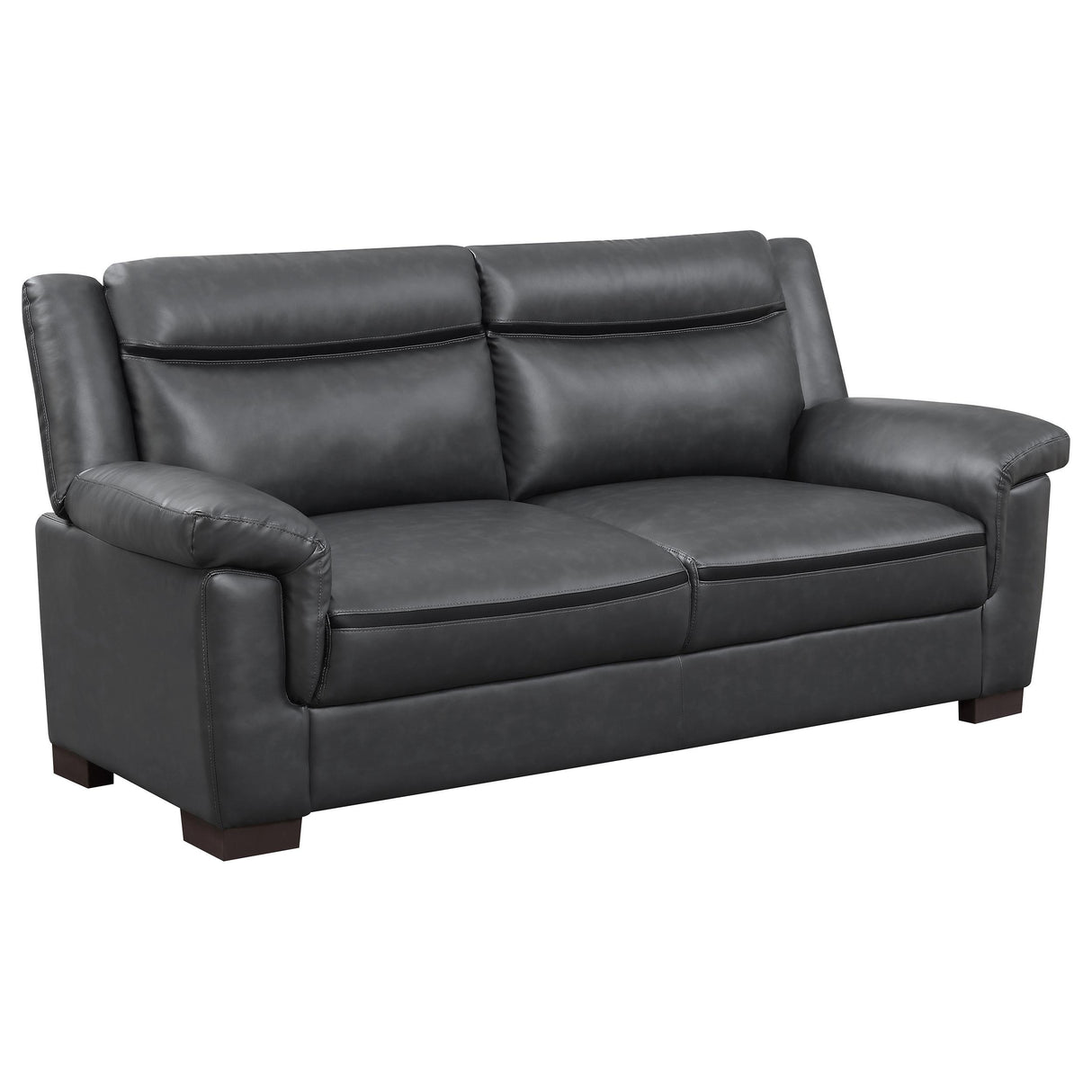 Coaster Furniture Arabella 506591 Upholstered Padded Arm Sofa - Grey IMAGE 1