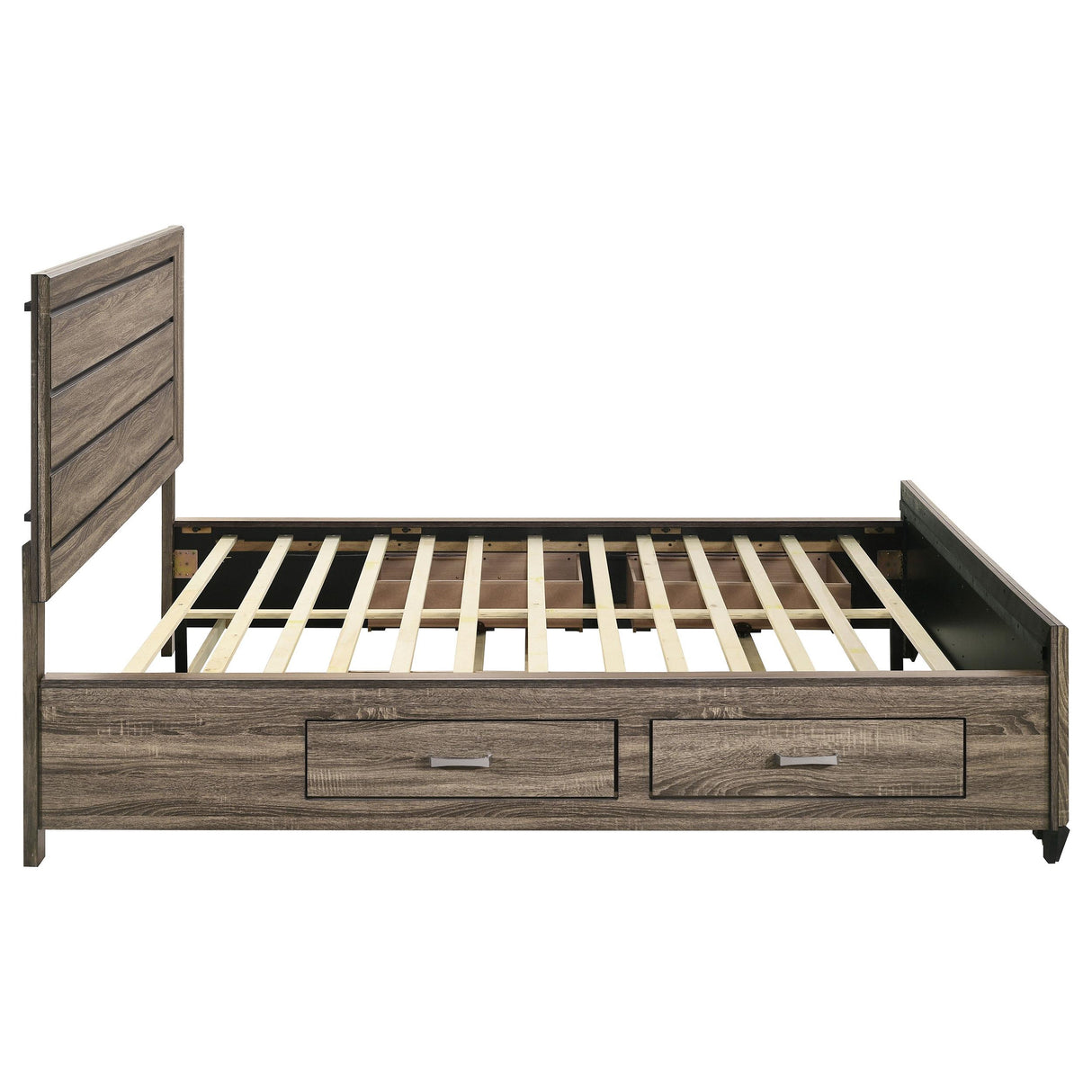 Coaster Furniture Kauffman 204190KW Wood California King Storage Panel Bed - Washed Taupe IMAGE 8